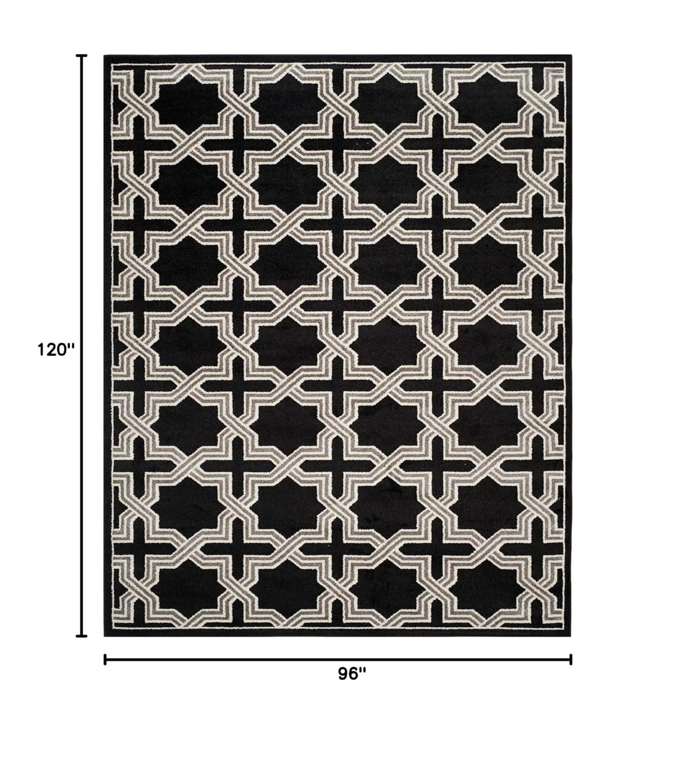 Amherst AMT418 Power Loomed Area Rug - Anthracite/Grey - 8'x10' - Safavieh.