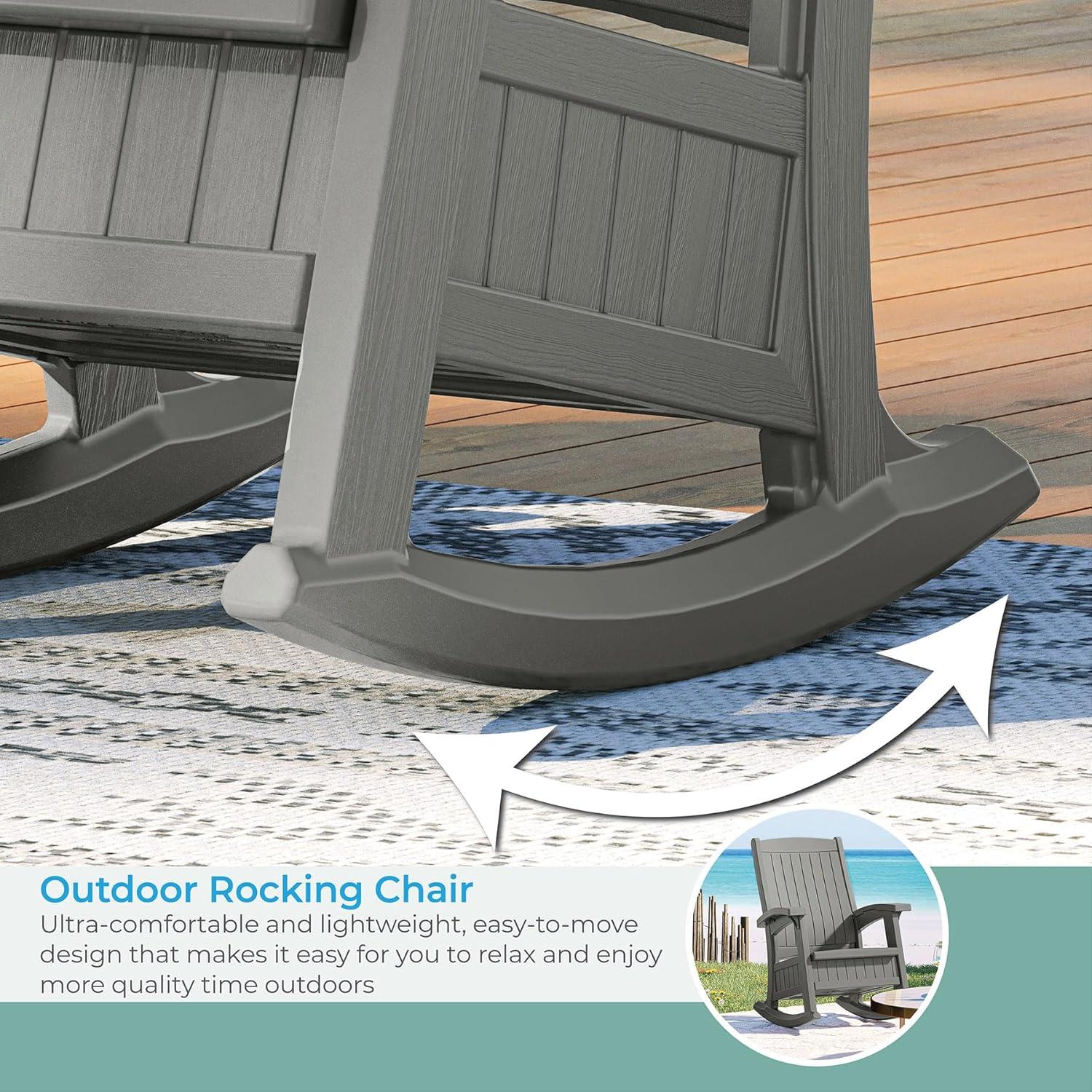 Suncast Suncast Outdoor Rocking Chair with Storage