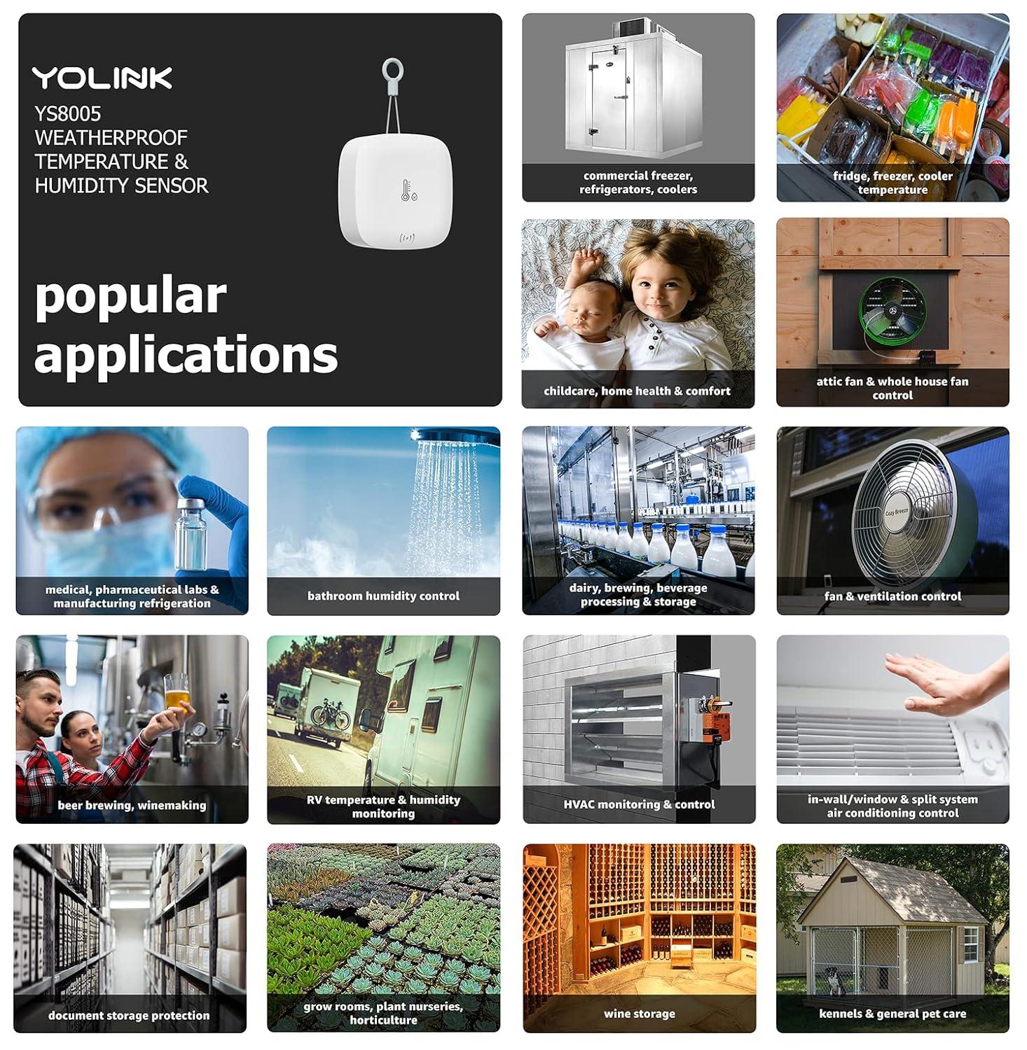 YoLink YS8005-UC, White Security Household Sensors & Alarms