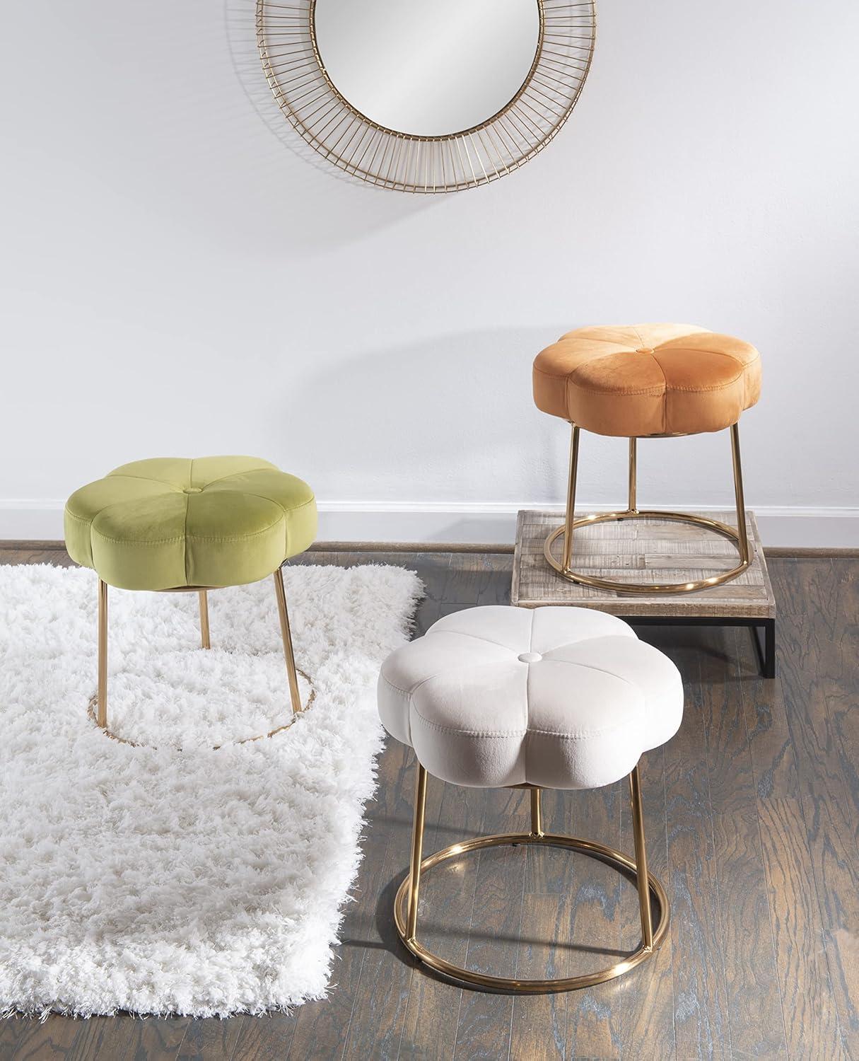 Ciara Flower Cushioned Vanity Stool