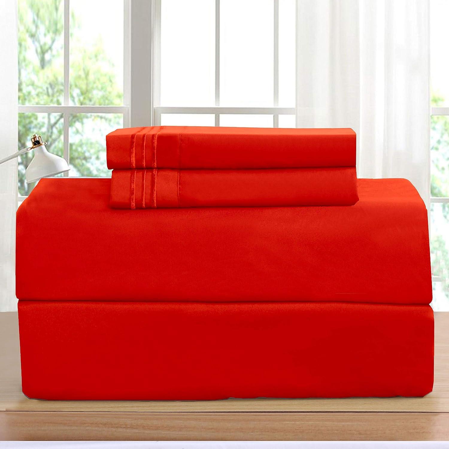Pillowcases 2-Piece Pillowcases-, King Size - Red