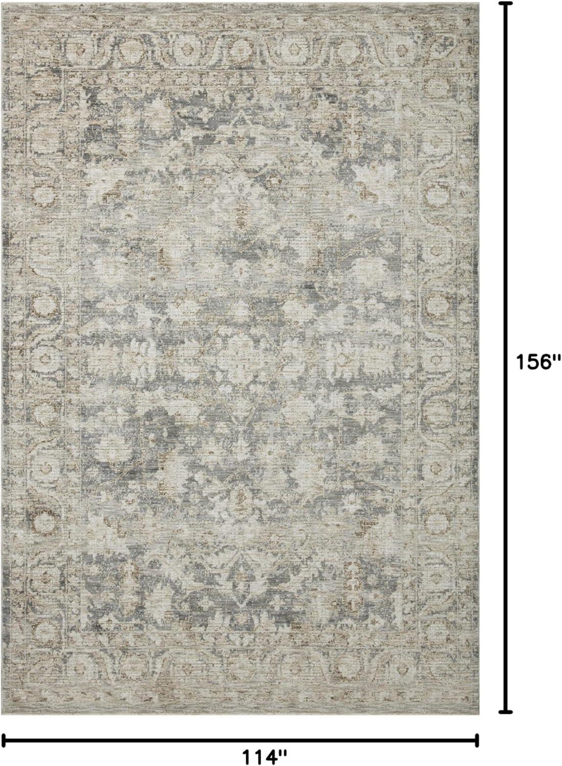 Honora Slate and Beige 9'-6" x 13' Synthetic Area Rug