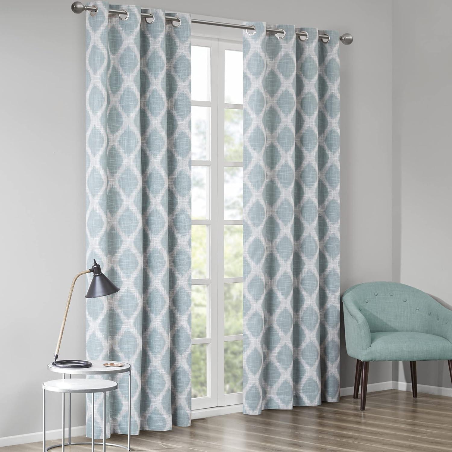 Home Essence Etro Printed Ikat Blackout Window Curtain Panel