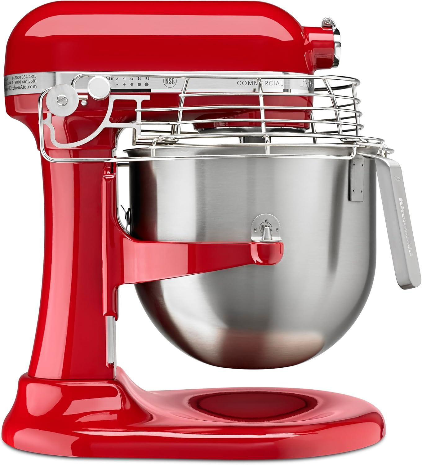 KitchenAid KSMC895ER 8-Qt 10-Speed Empire Red Bowl Lift Stand Mixer w/ Bowl Guard, 1-3/10 Hp
