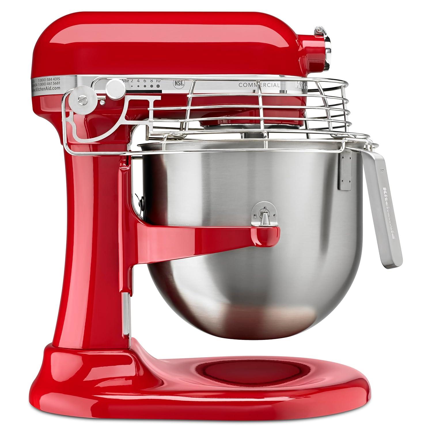 KitchenAid KSMC895ER 8-Qt 10-Speed Empire Red Bowl Lift Stand Mixer w/ Bowl Guard, 1-3/10 Hp