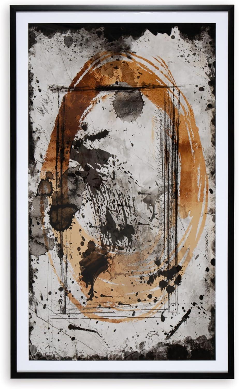 Signature Design by Ashley Clefting Contemporary Framed Wall Art, 63x37, Black & Dark Brown