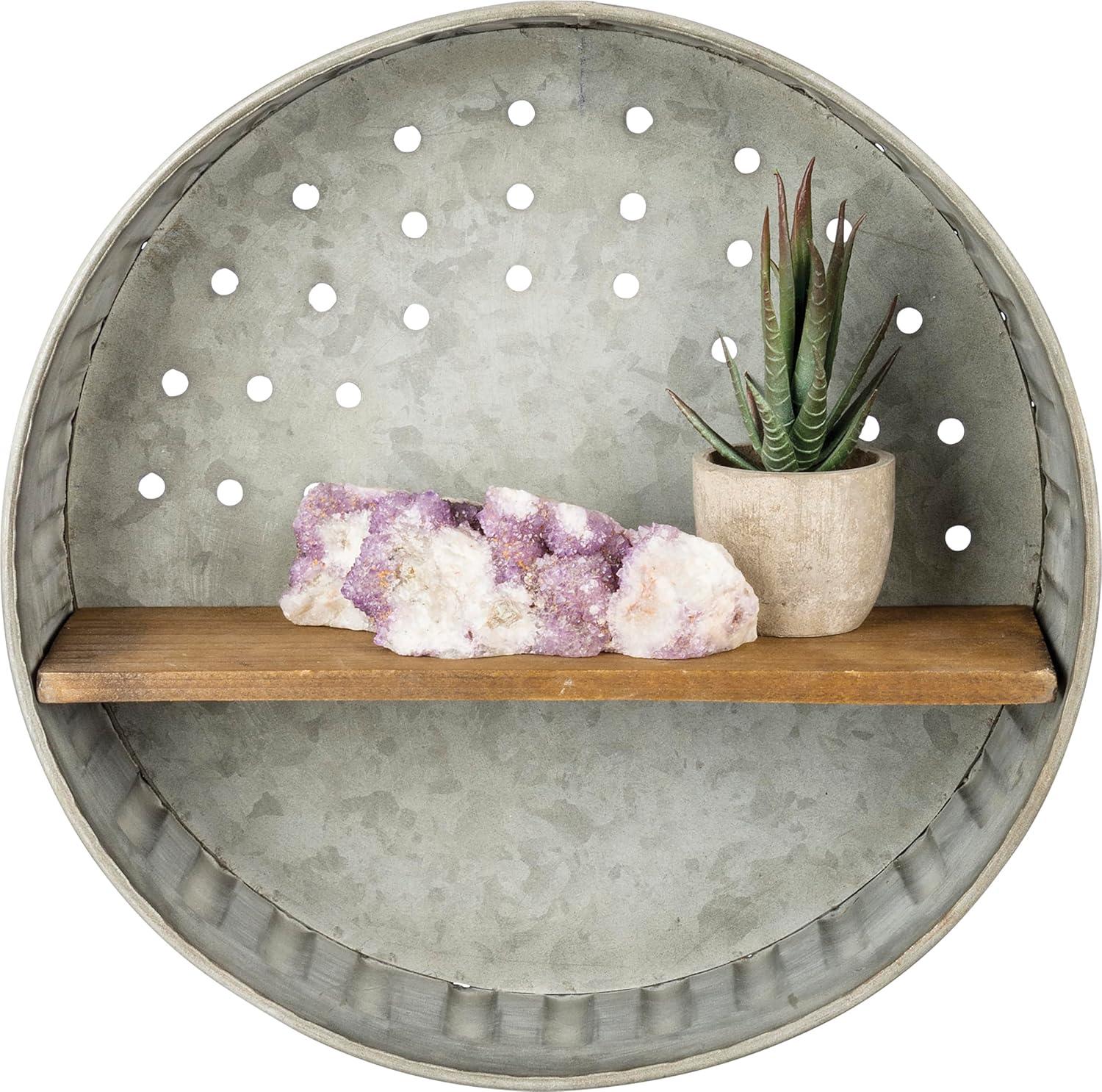 Primitives by Kathy Rustic-Inspired Wall Shelf, Metal and Wood