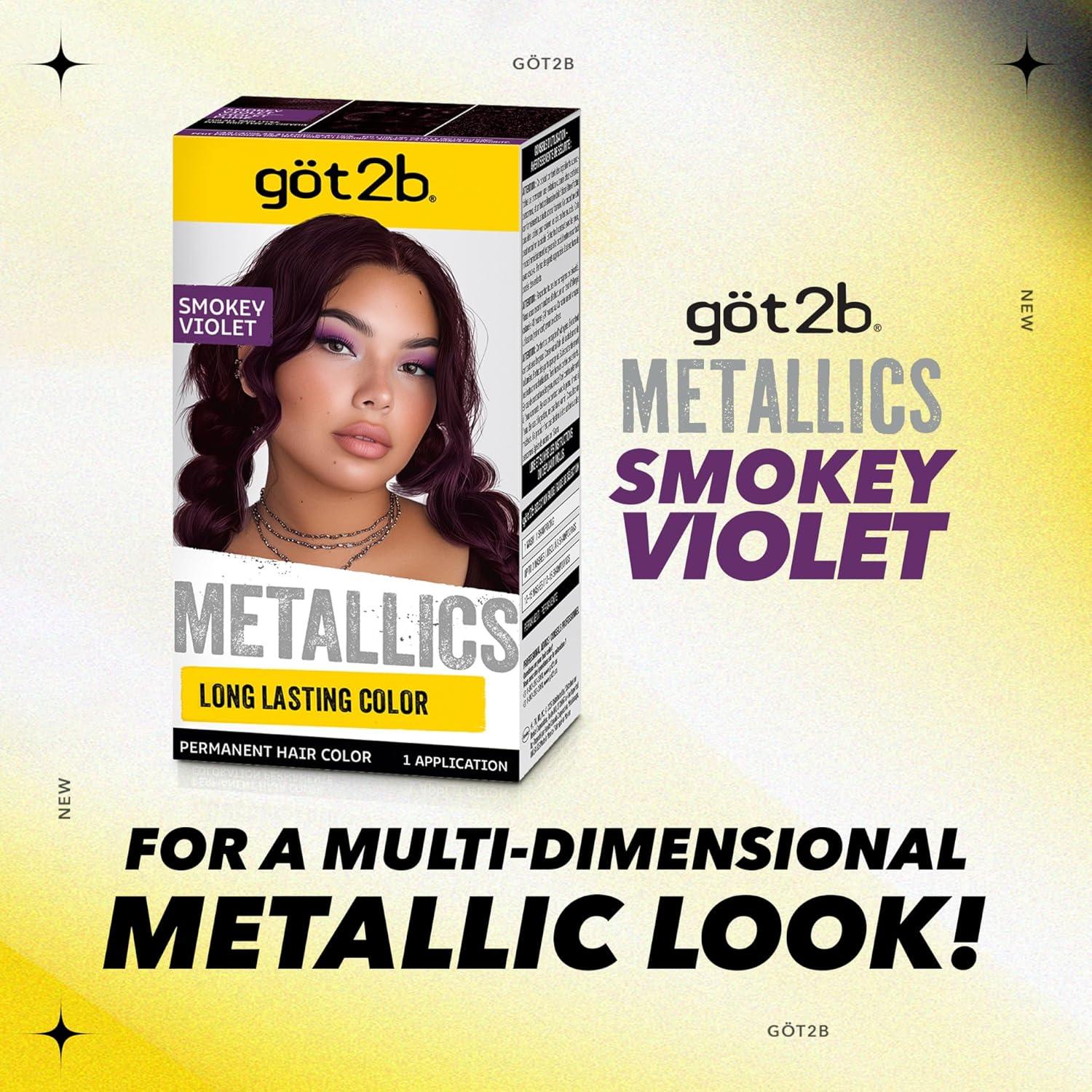 Schwarzkopf Got2b Metallics Permanent Hair Color, M49 Smoky Violet