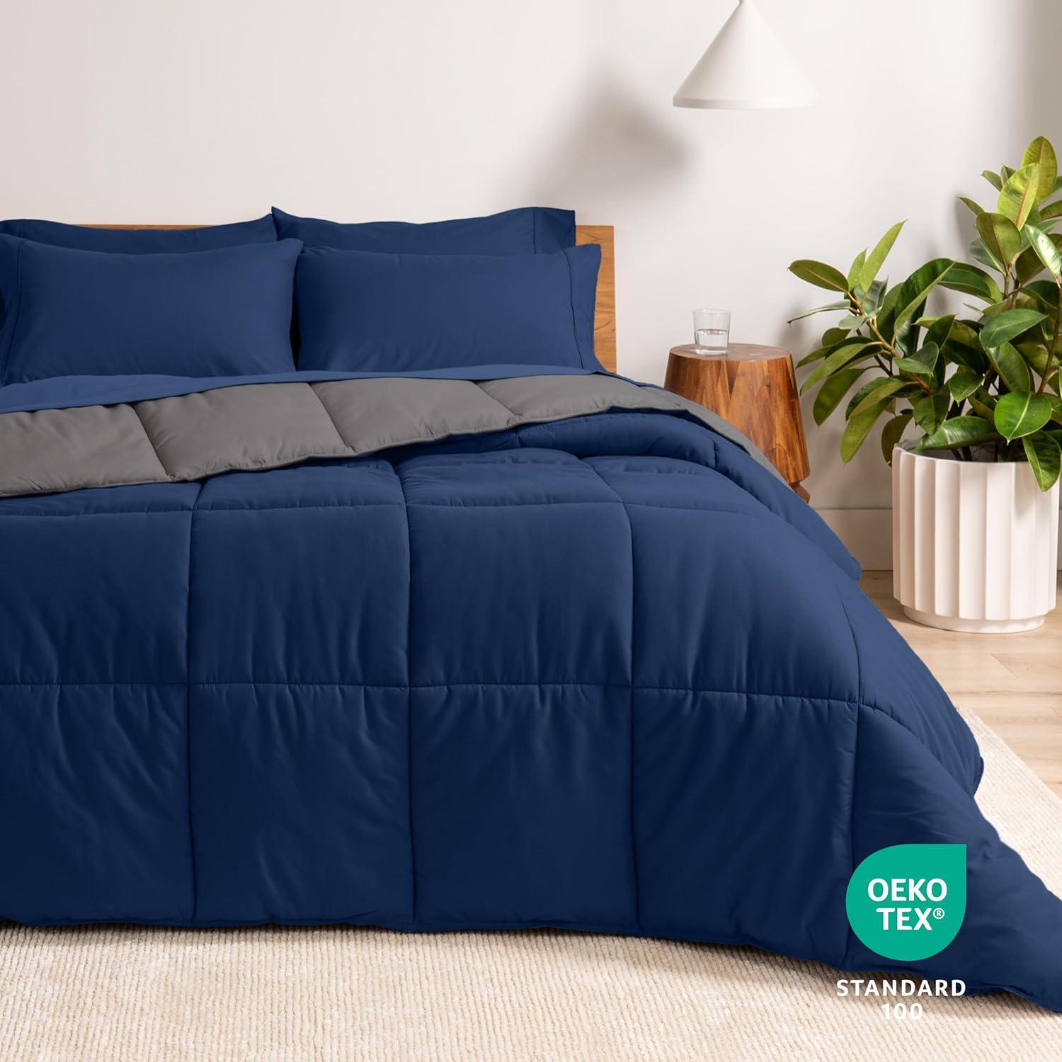 Bare Home 1800 Premium Microfiber Reversible Bed-In-A-Bag