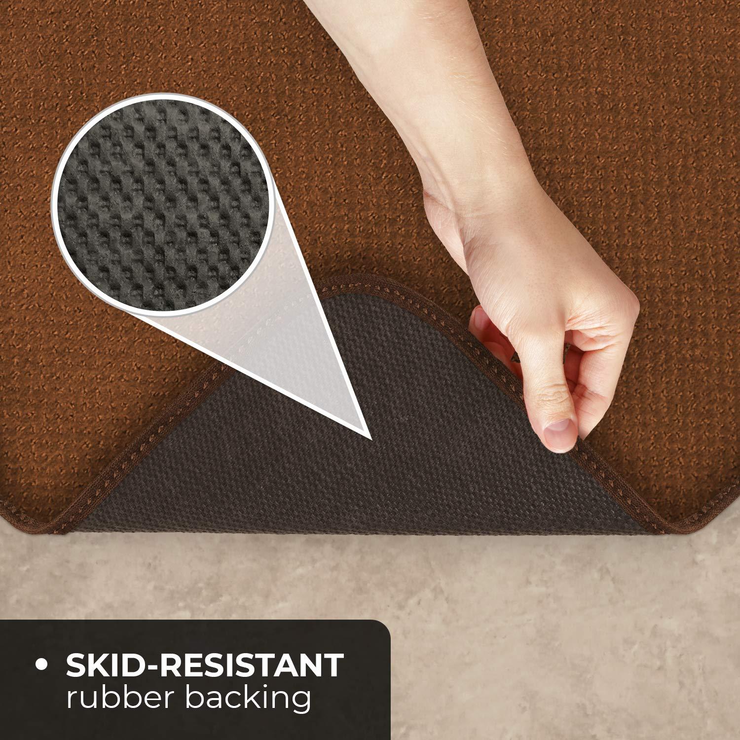 Skid-resistant Carpet Indoor Area Rug Floor Mat - Toffee Brown - 4' X 4' - Many Other Sizes to Choose From