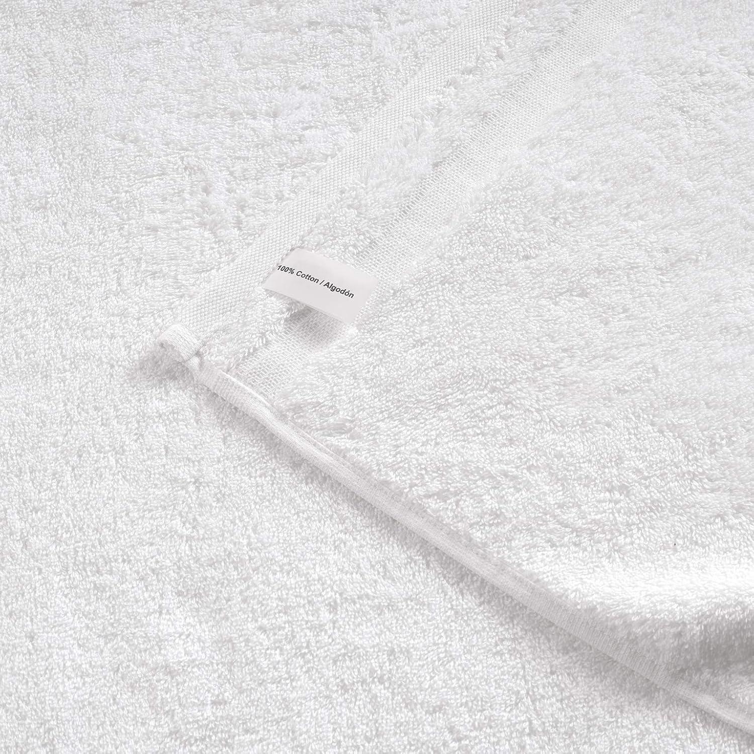 Juego de Toallas de Baño de 4 Piezas para Baño, Spa y Calidad Hotelera / Toallas Turcas 100% Algodón / Absorbentes, Suaves y Ecológicas (Blanco)