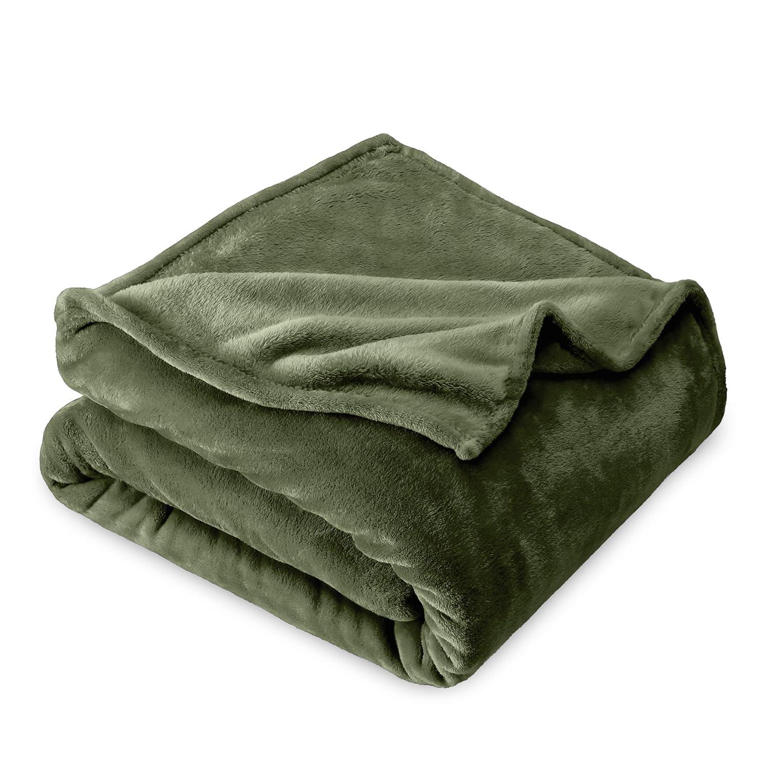 Cypress Microplush Throw Fleece Blanket by Bare Home