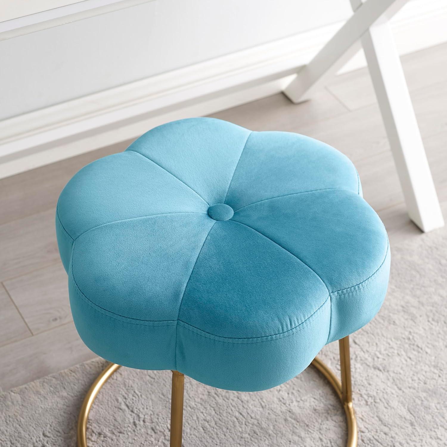 Ciara Flower Cushioned Vanity Stool