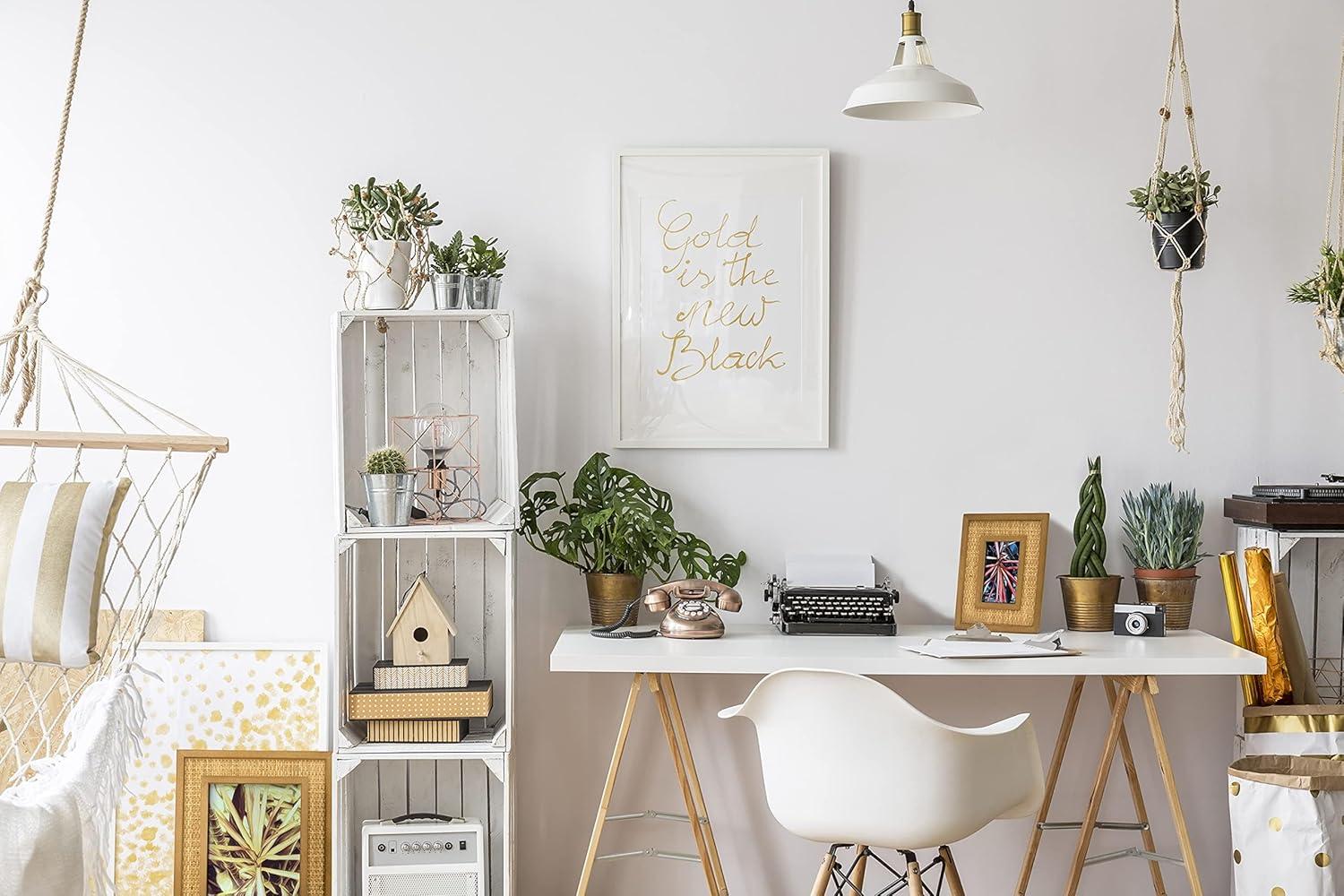 Rattan and Wood Picture Frame for 5x7 Inch Photos | Coastal or Boho Picture Frame | Tabletop Stand and Wall Mount | Single Display or Gallery Wall