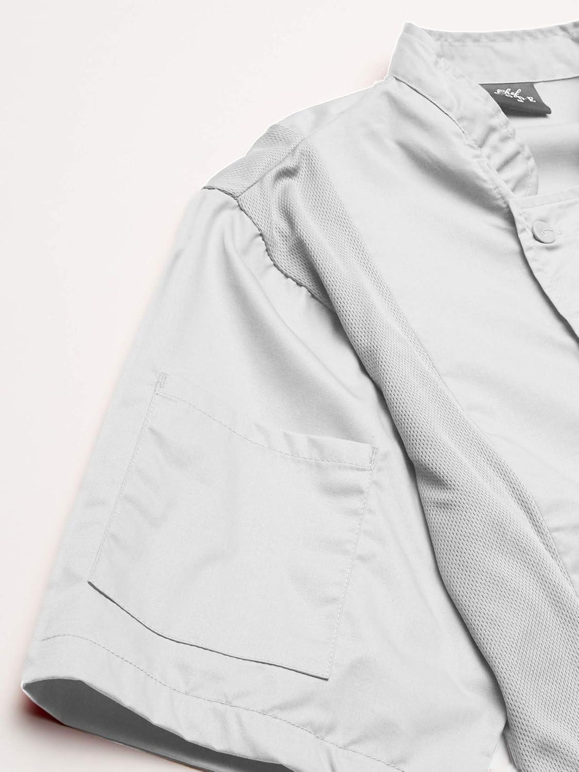 Chef Code Cool Breeze Side Vent Chef Coat, Short Sleeves White XS