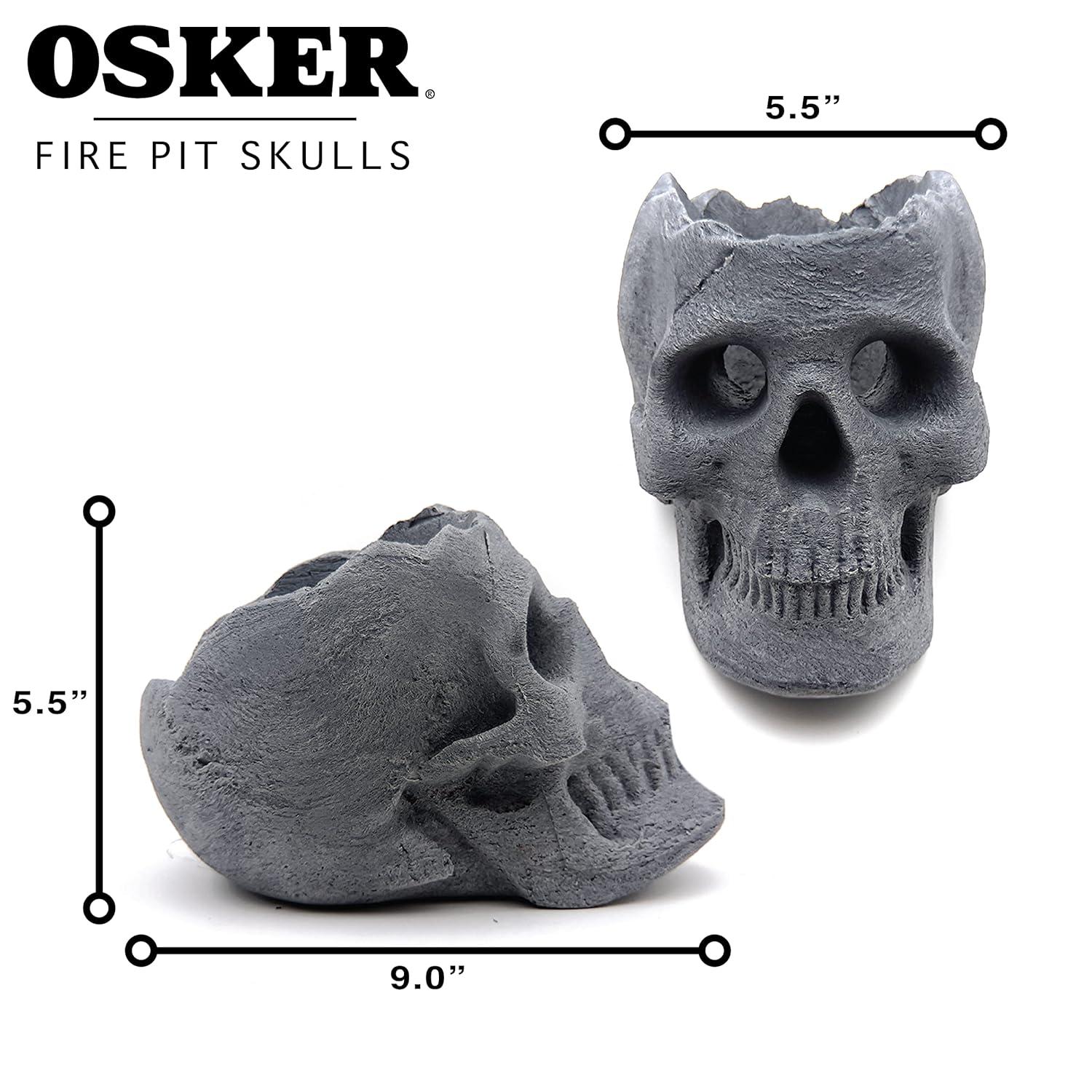 Kepooman Halloween Decorations,Halloween Fire Pit Skull Halloween Decoration-Beige
