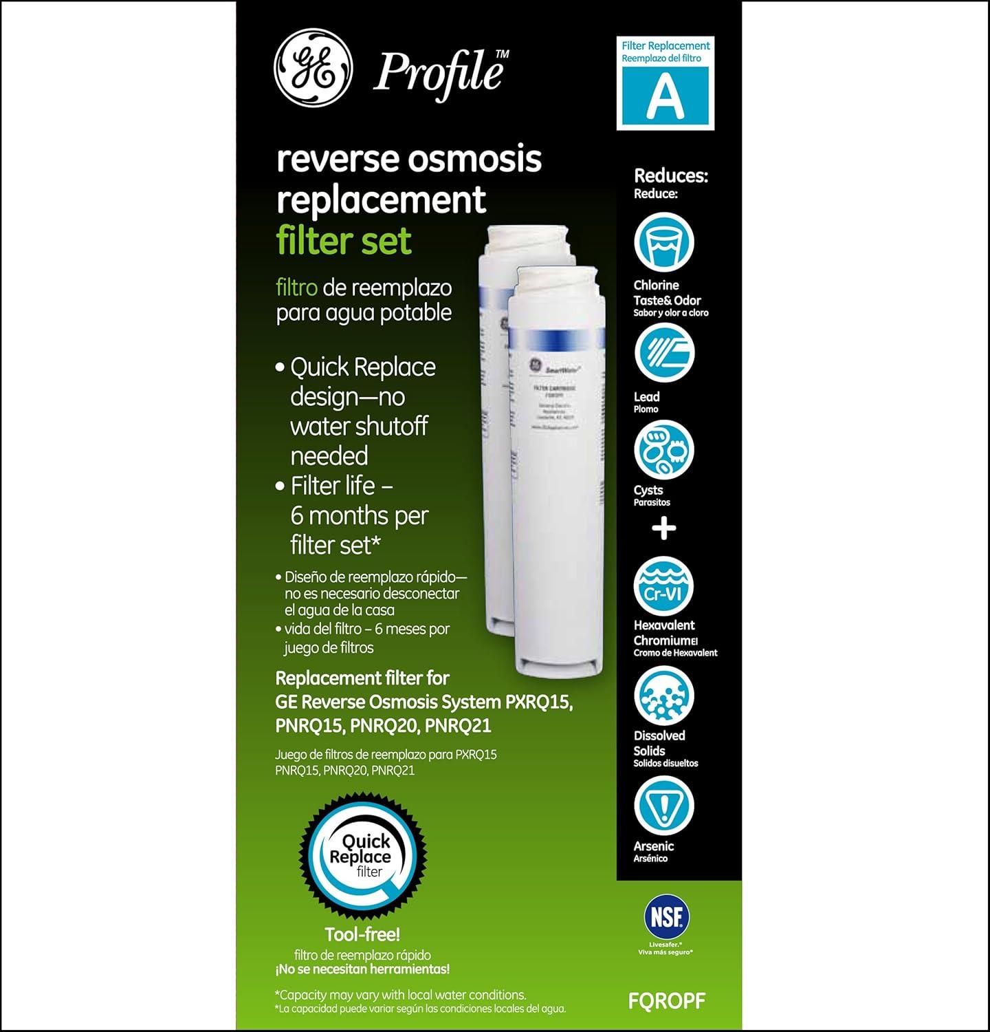 GE Profile Twist and Lock Reverse Osmosis Replacement Filter Set