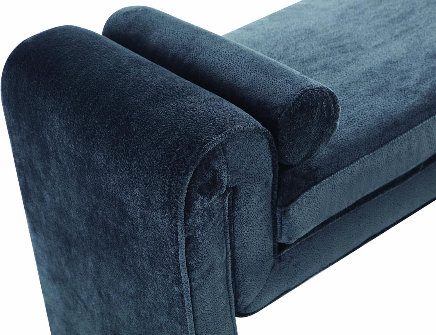 Manhattan Comfort 59" Concord Modern Chenille Upholstered Bench Terracotta