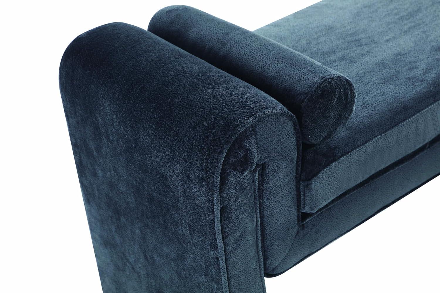 Manhattan Comfort 59" Concord Modern Chenille Upholstered Bench Terracotta