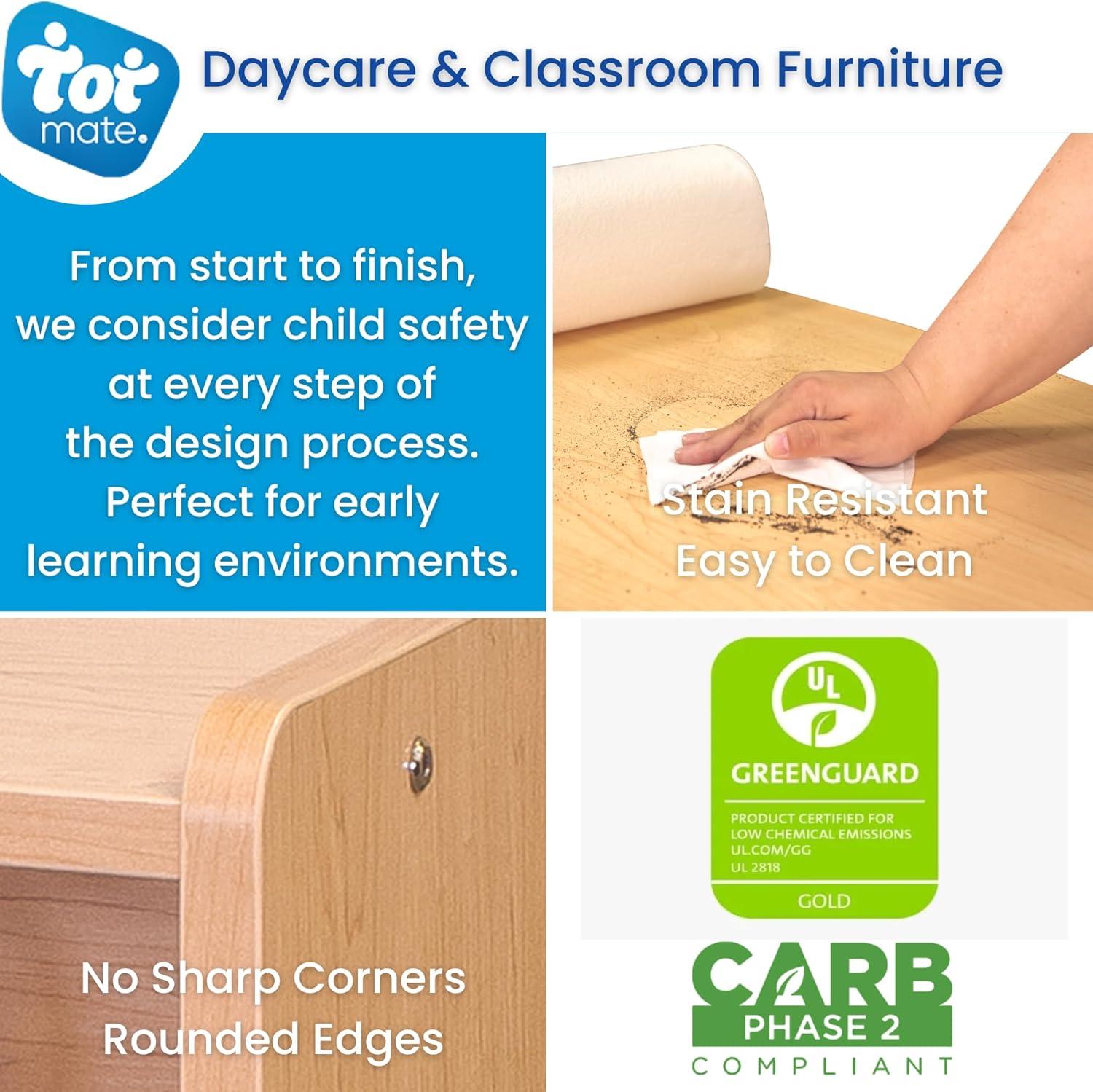 TotMate Tot Mate 3-Shelf Double Sided Classroom Storage Unit 46" W