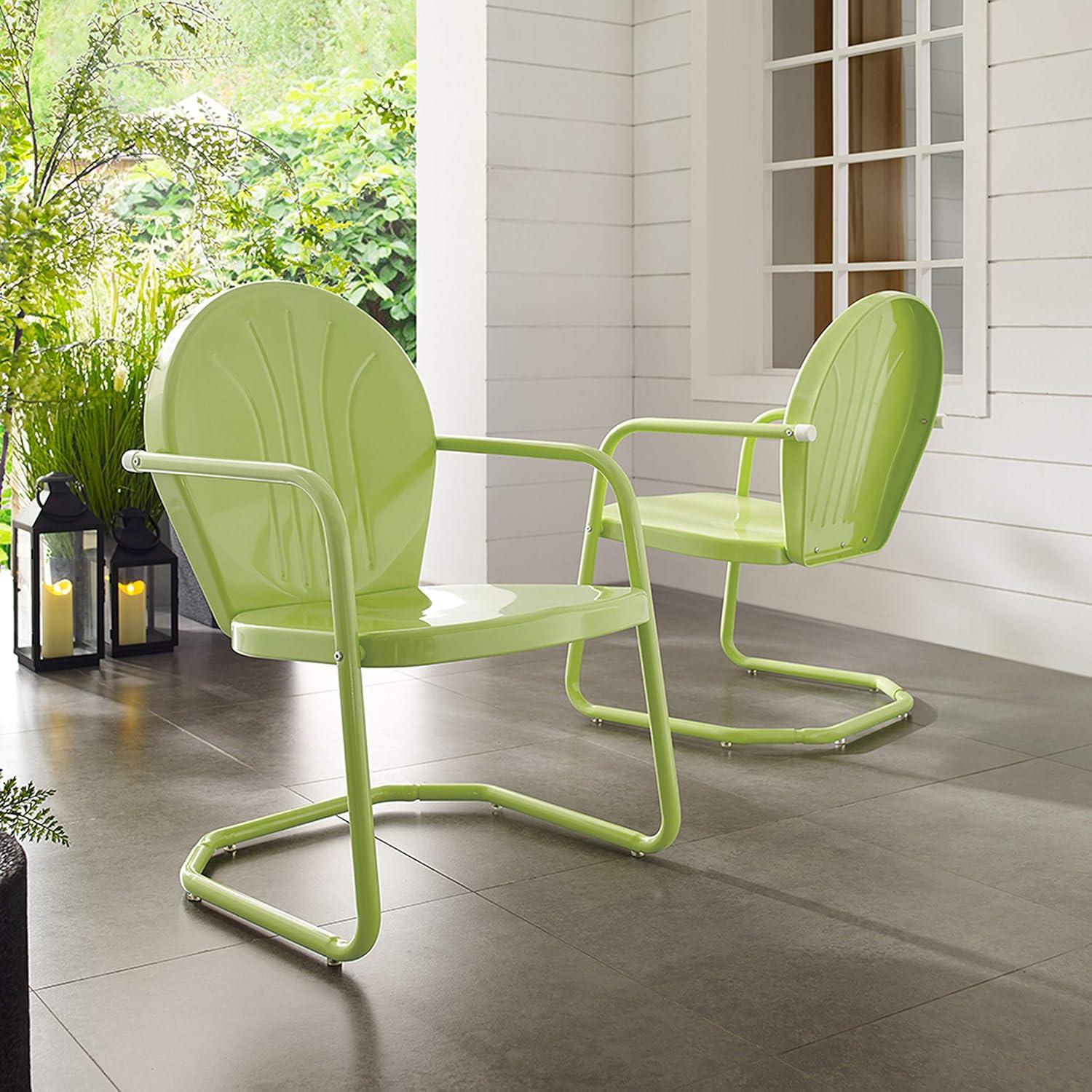 Key Lime Retro Metal Outdoor Lounge Chair