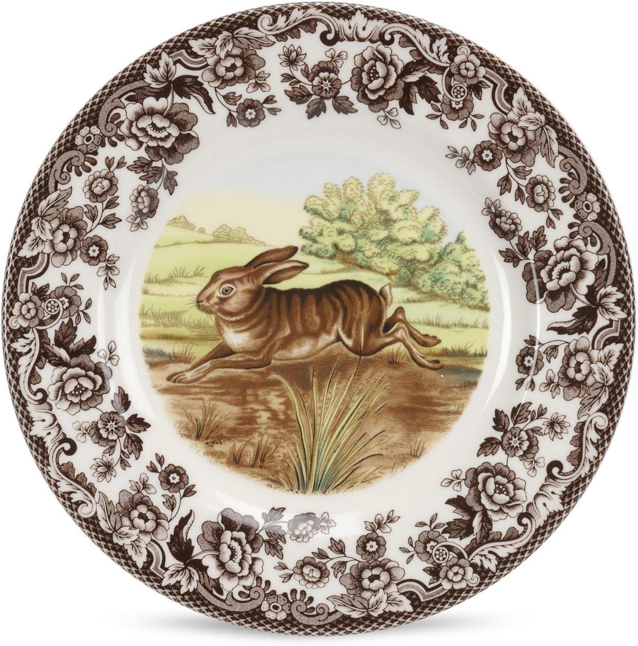 Spode Woodland Rabbit 8" Ceramic Salad Plate