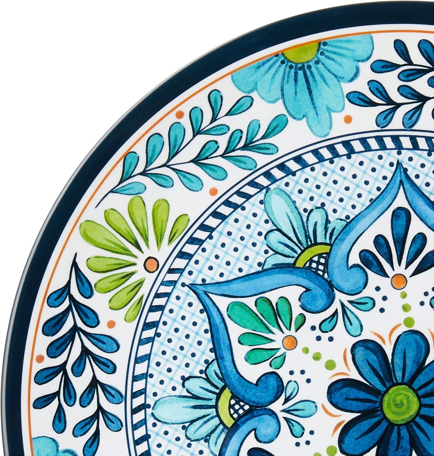 Certified International Talavera by Nancy Green Melamine 12pc Dinnerware Set Blue