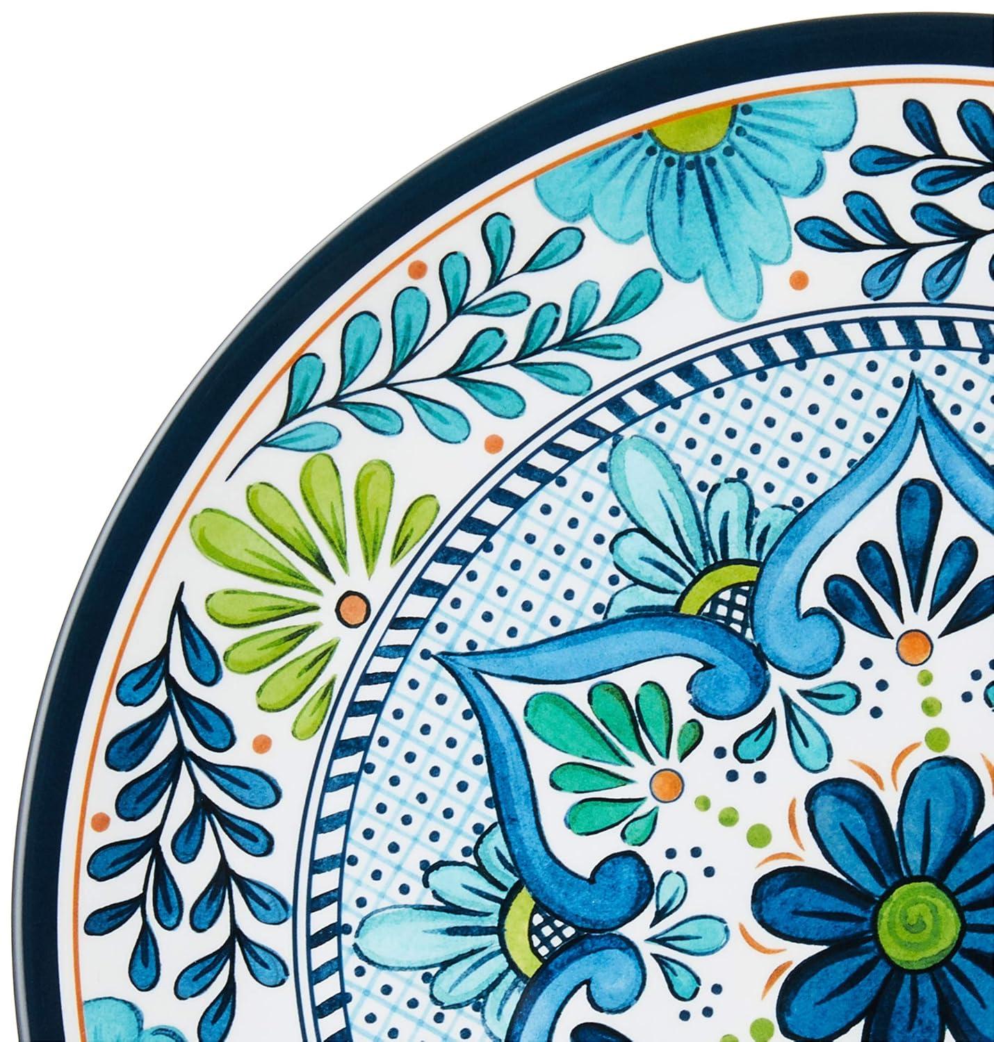 Certified International Talavera Heavy Weight 12 Piece Melamine Dinnerware Set, Service for 4