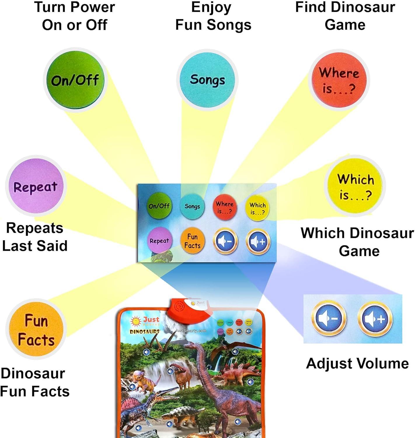 Interactive Dinosaur Learning Poster with Figurines