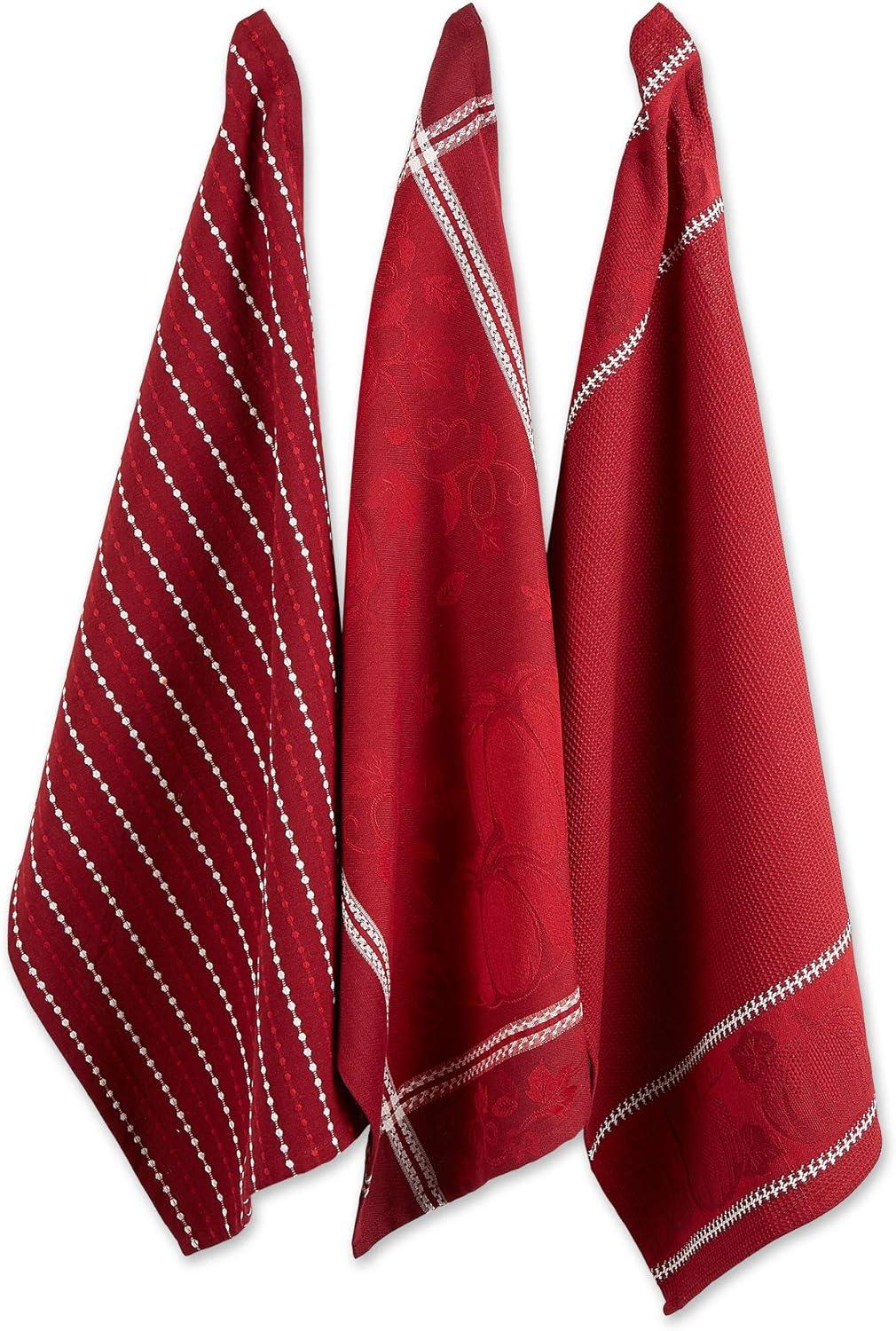 Redwood Cotton Embellished Dishtowel Set of 3