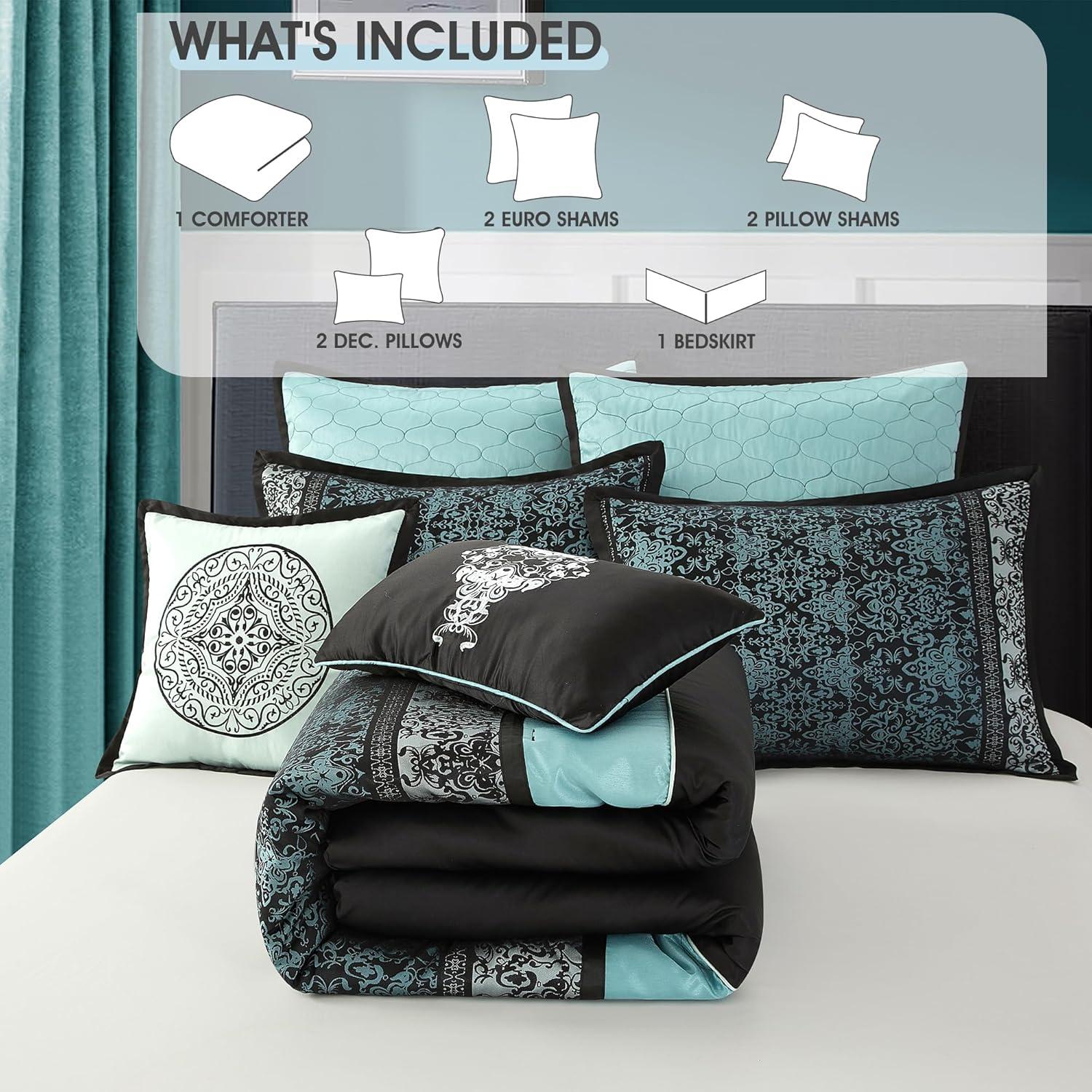 Nanshing America, Inc Arabesque 8 Piece Traditional Comforter Set