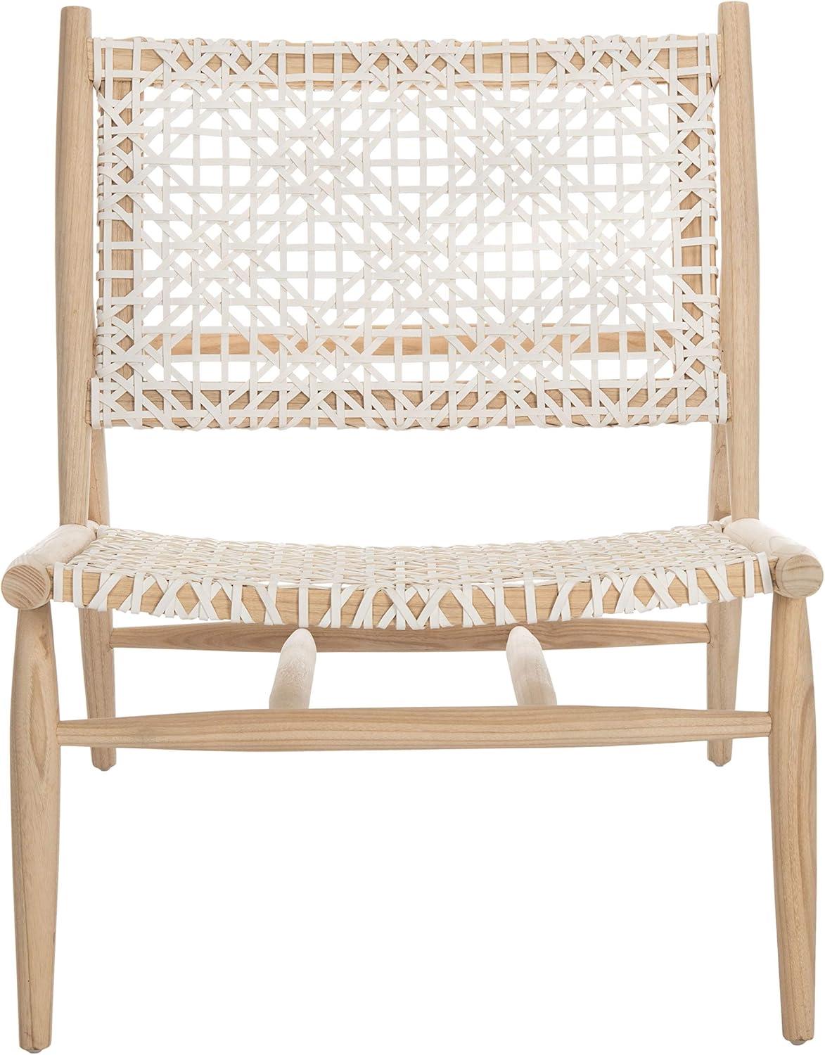 Bandelier Accent Chair - ACH1000 - Light Natural/White - Safavieh