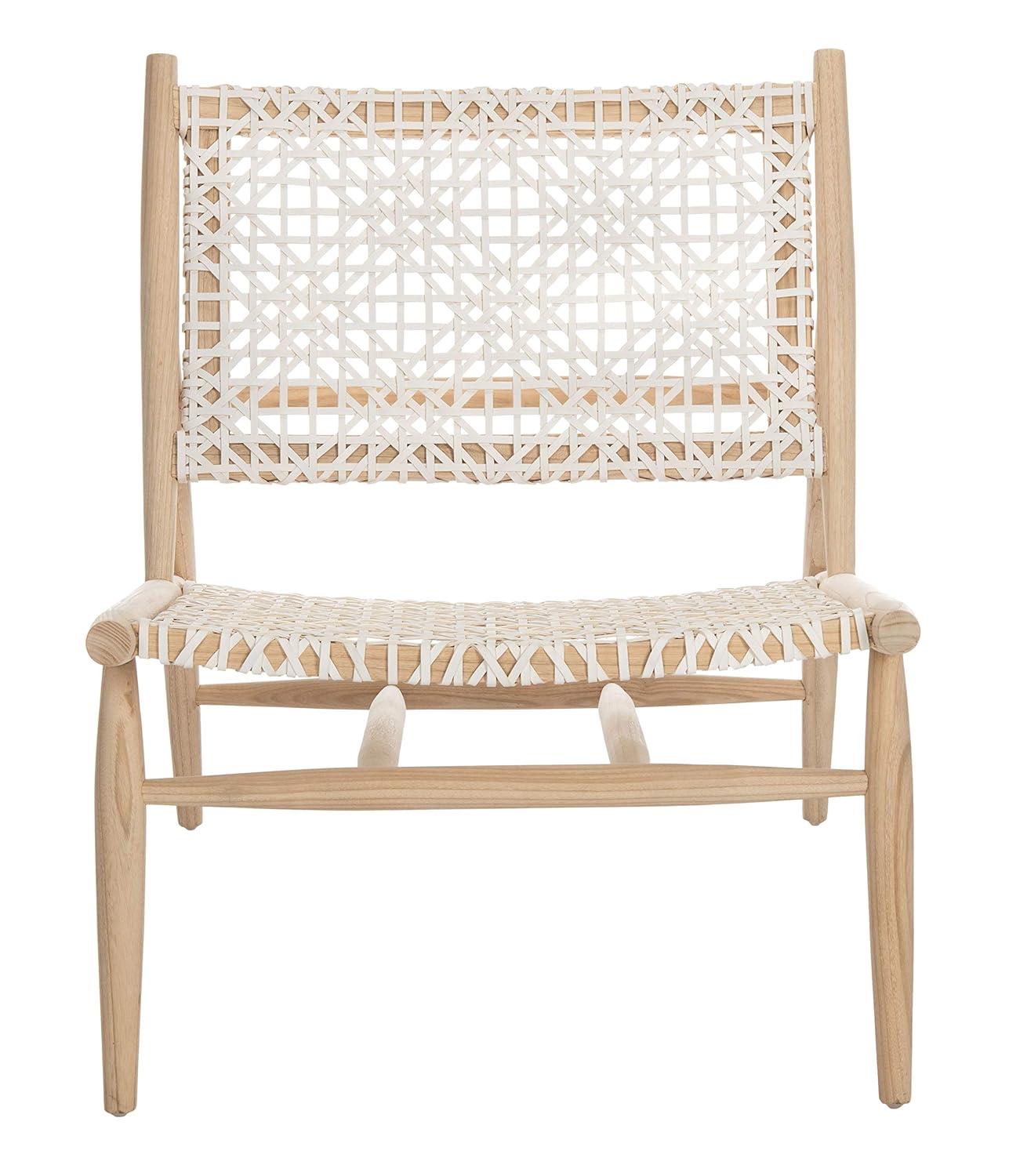 Bandelier Accent Chair - ACH1000 - Light Natural/White - Safavieh