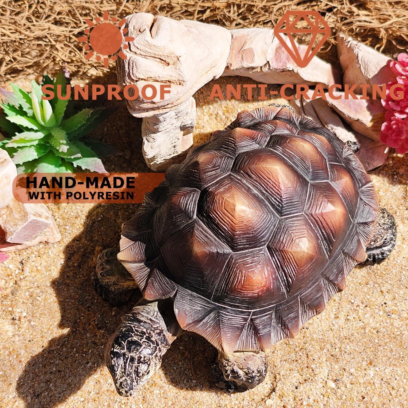 Realistic Brown Resin Turtle Garden Statue