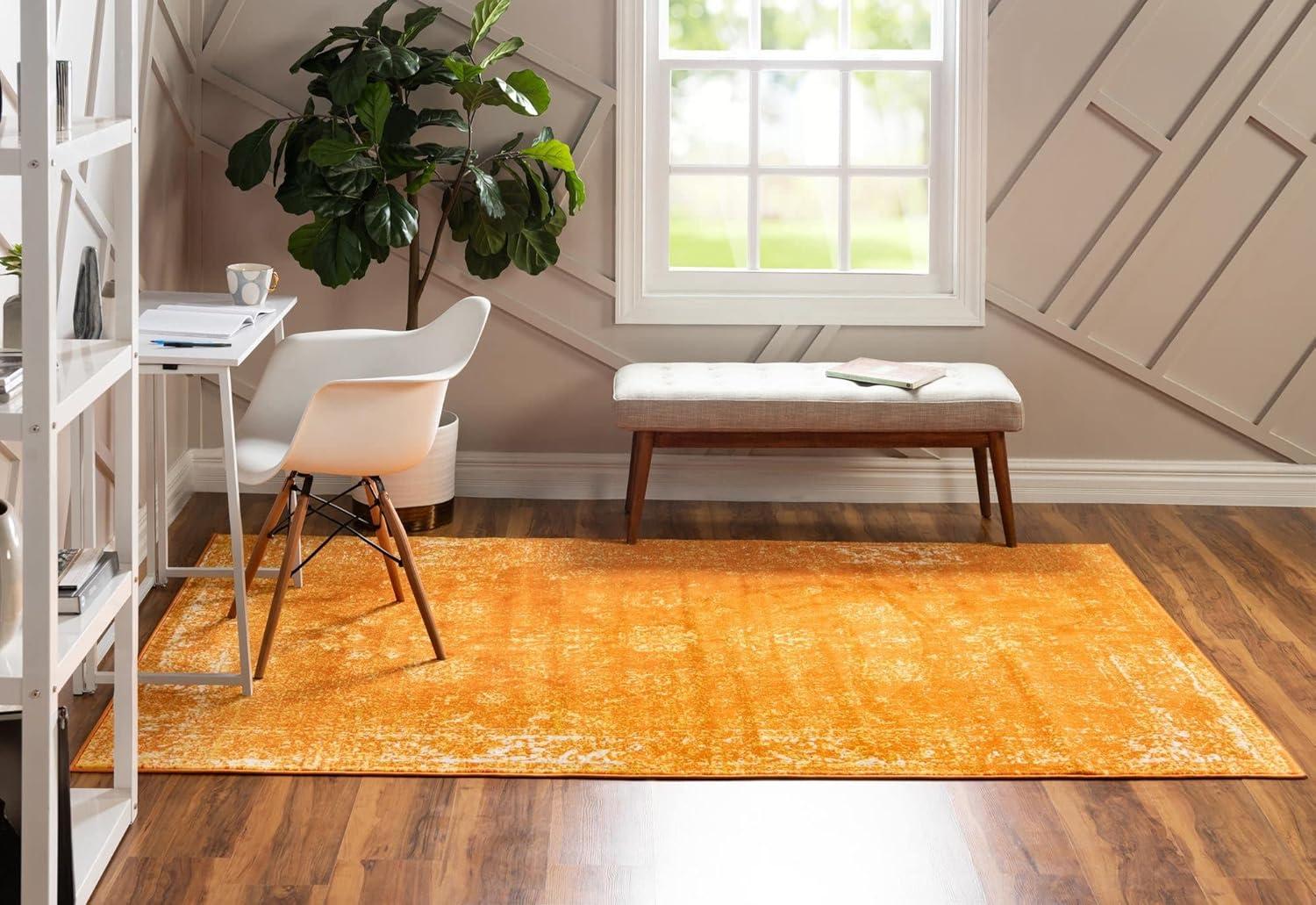 Unique Loom 8' 0 x 10' 0 Sofia Casino Orange Area Rug