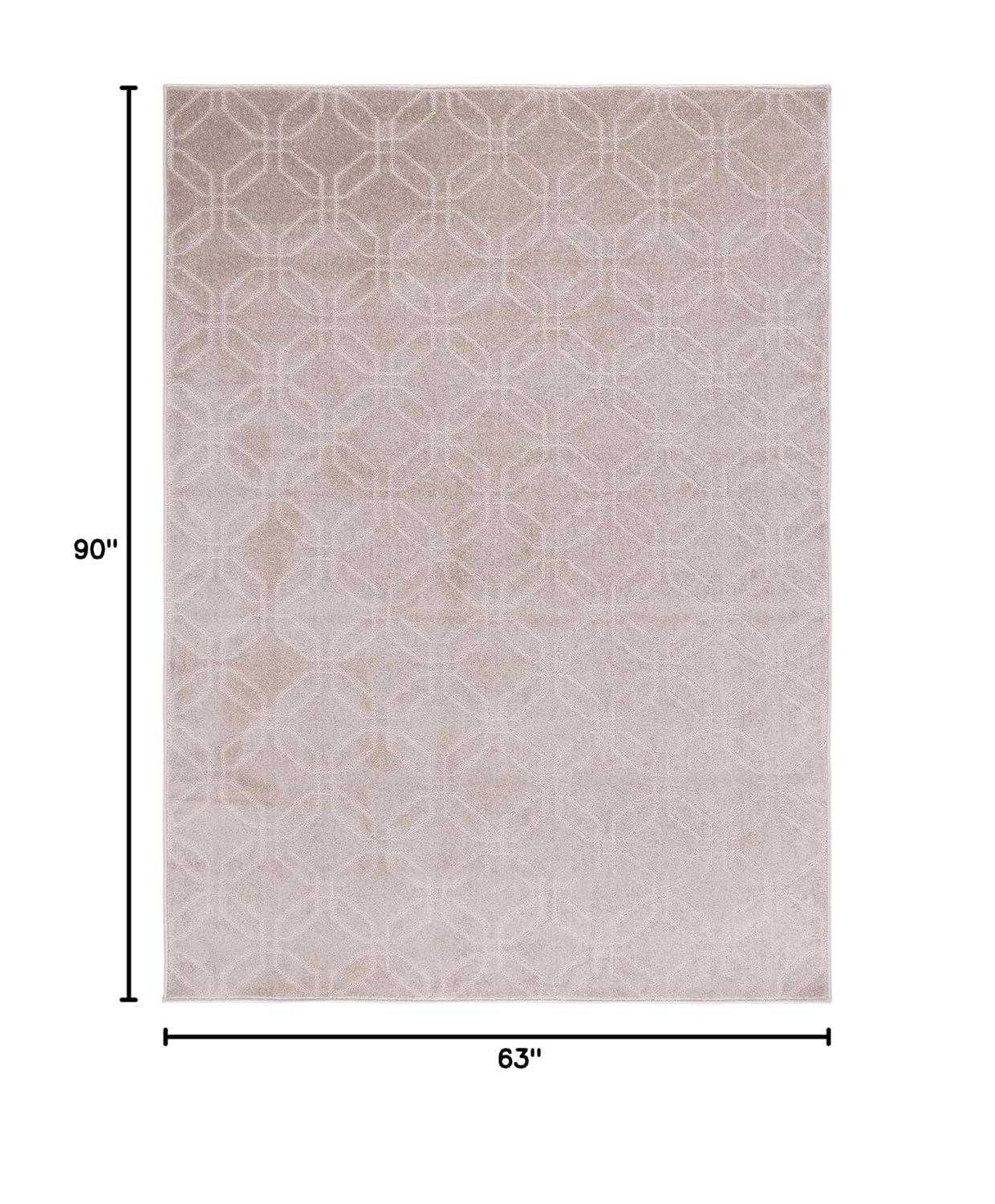 Pattern and Solid PNS406 Power Loomed Area Rug - Beige - 5'3"x7'6" - Safavieh.