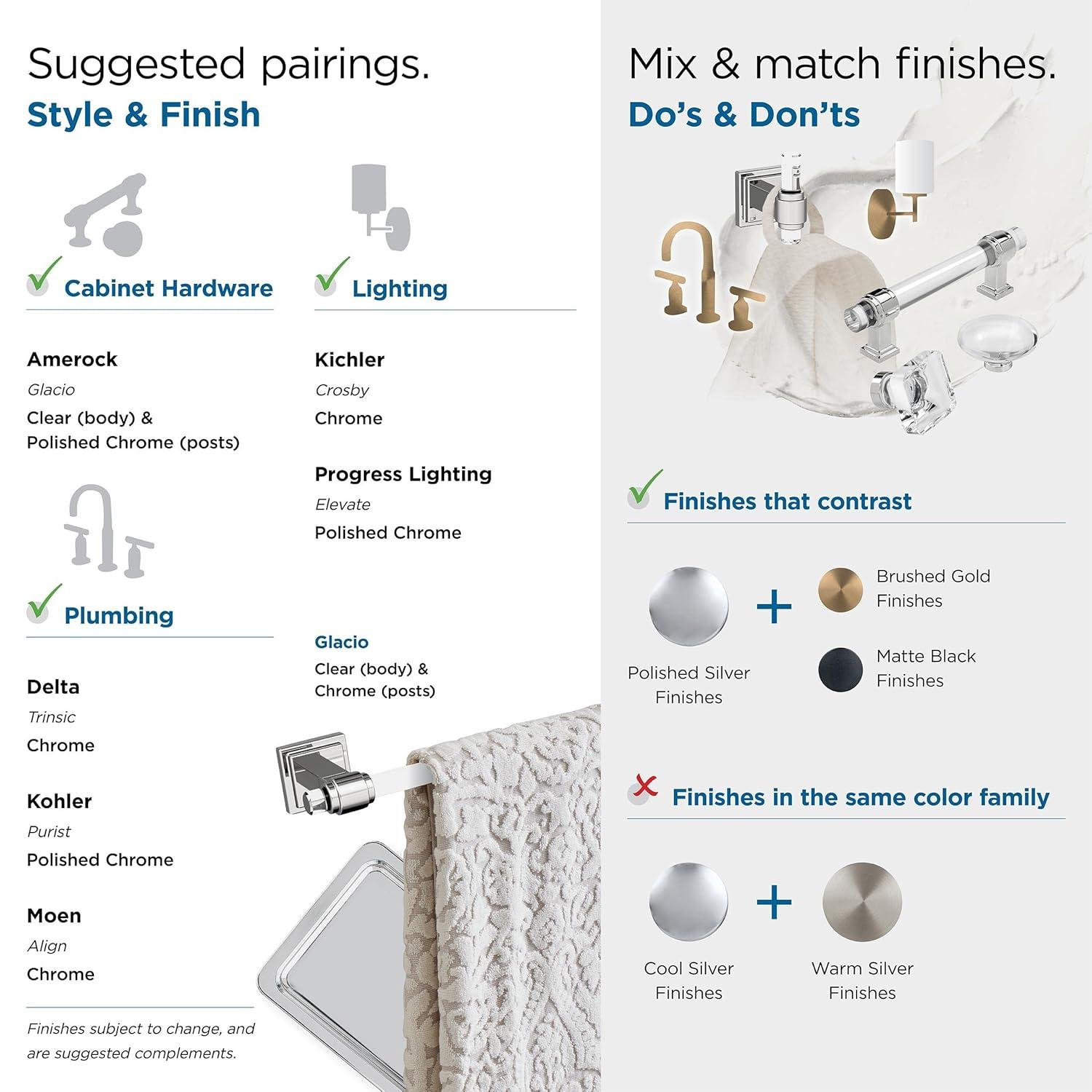 Amerock Glacio Wall Mount Toilet Paper Holder BH36061C26