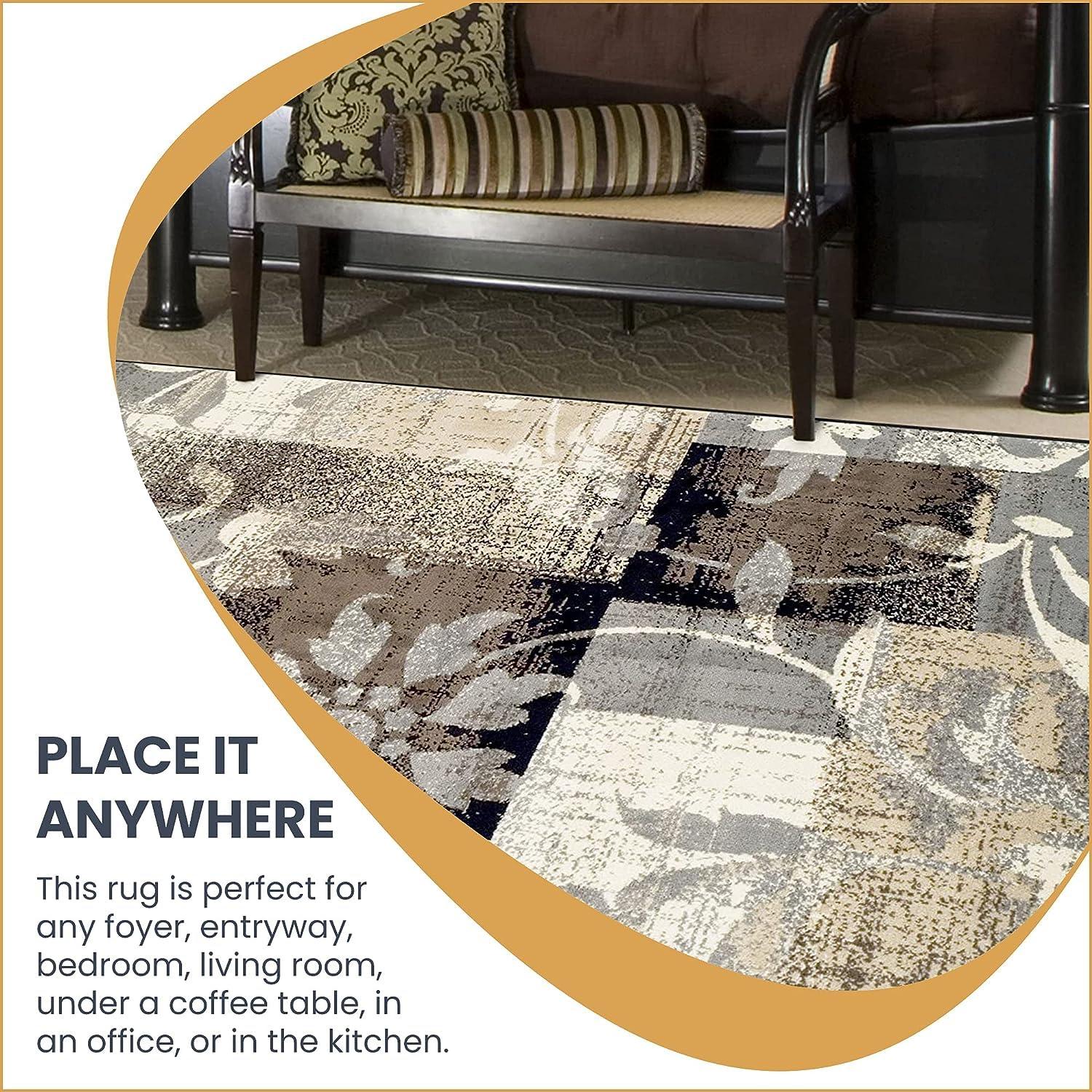 Superior Pastiche Floral Indoor Area Rug, 3' x 5', Beige