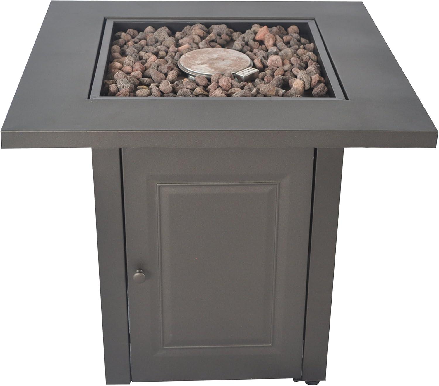 Legacy Heating CDF-WMGB28 28-Inch Square Fire Table (Mocha)