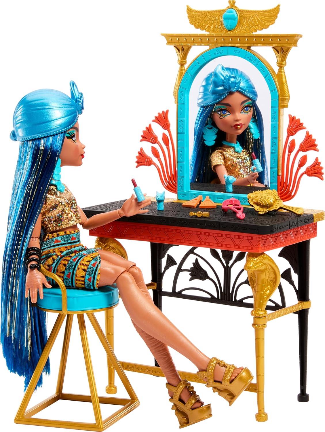 Mattel - Mattel - Monster High Cleo De Nile Self-Scare Day Doll and Playset