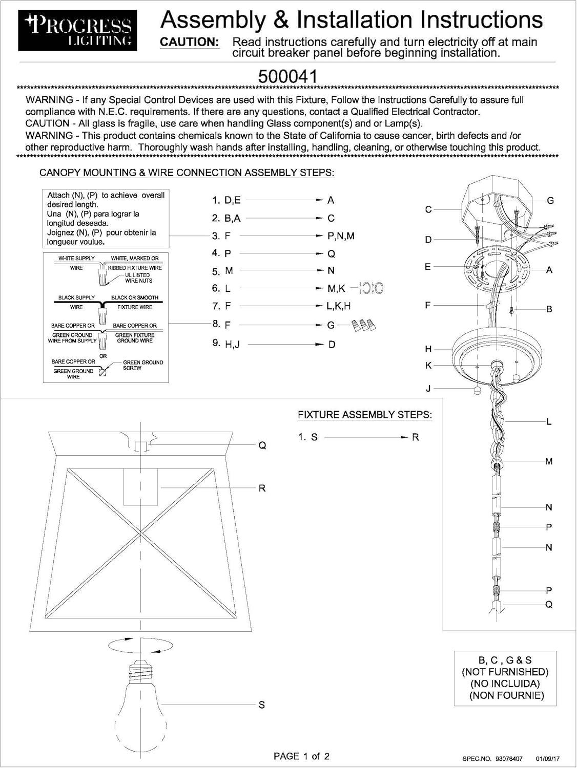 Progress Lighting Briarwood 1-Light Mini-Pendant, Steel, Graphite Finish, Faux-Painted Wood Enclosure