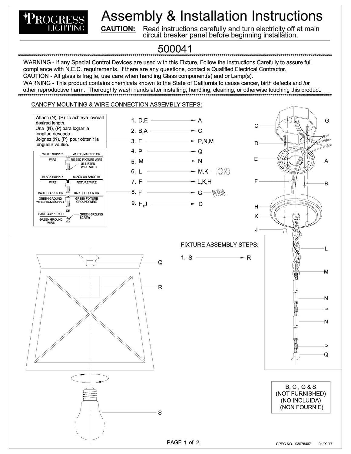 Progress Lighting Briarwood 1-Light Mini-Pendant, Steel, Graphite Finish, Faux-Painted Wood Enclosure