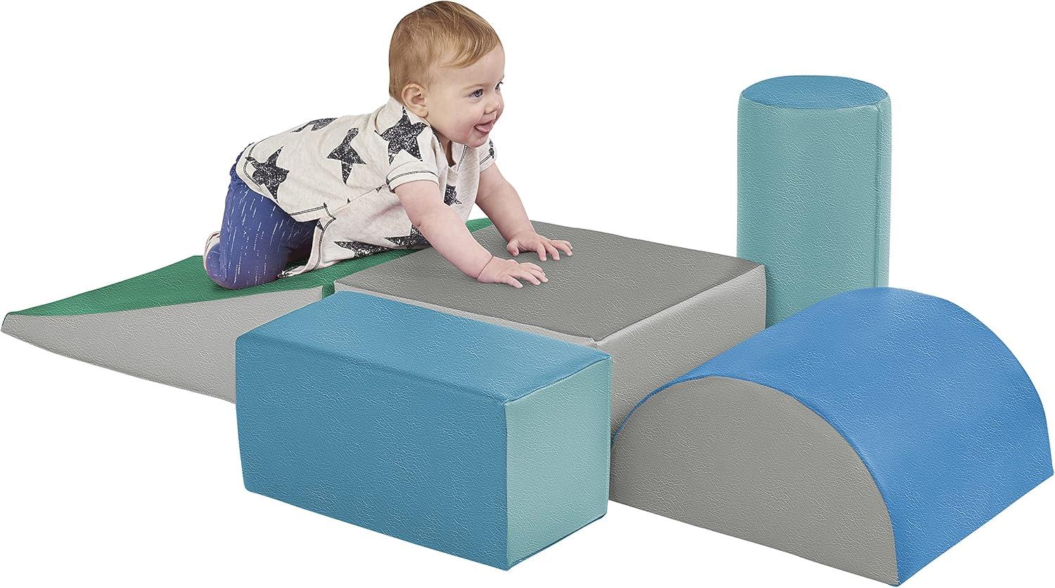 ECR4Kids Contemporary Foam Climb and Crawl Playset, 5-Piece