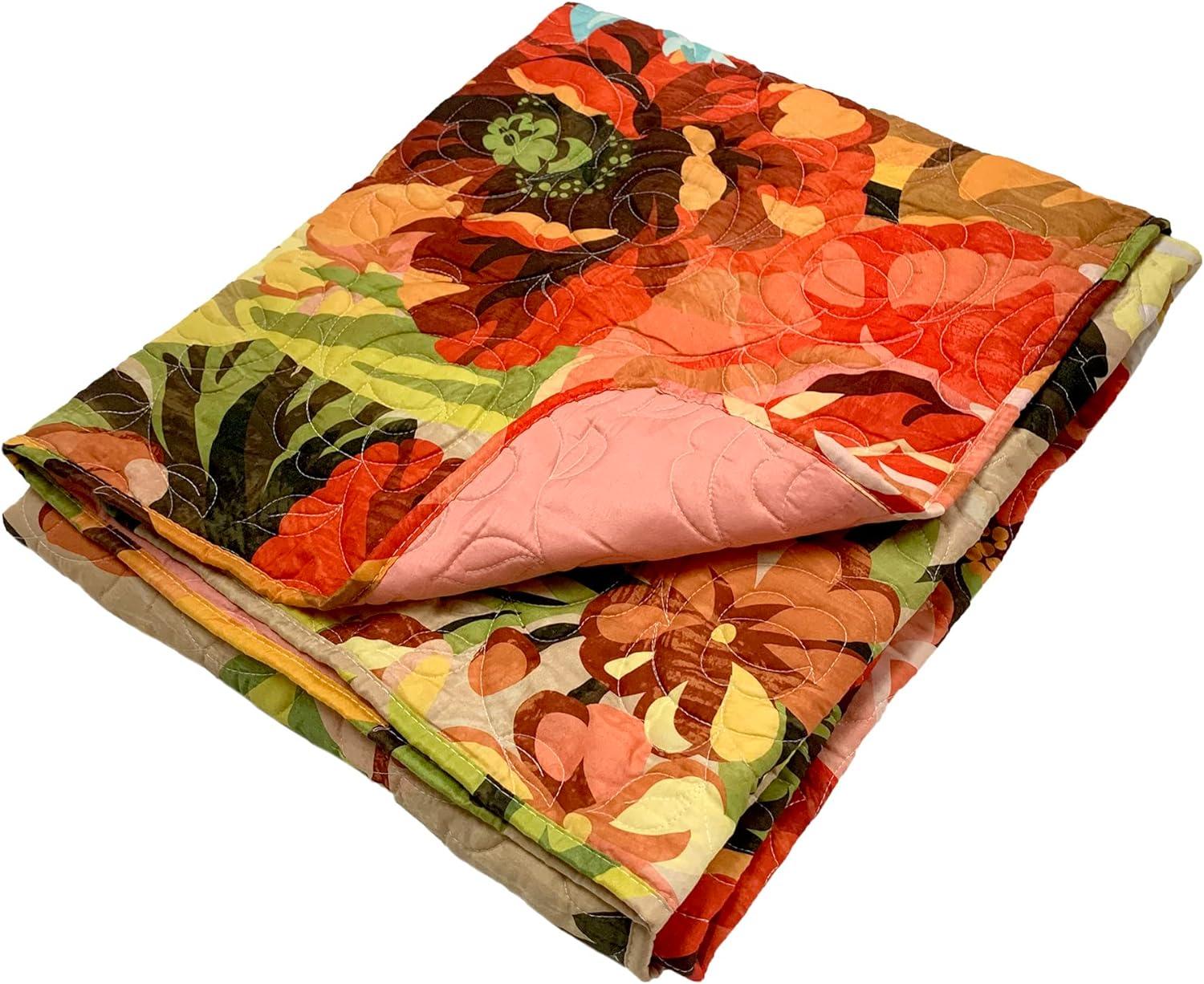 Senna Floral Boho 50x60-inch Reversible Quilted Throw