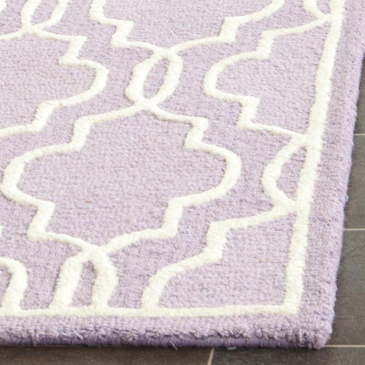 SAFAVIEH Cambridge Kyle Geometric Wool Area Rug, Navy/Ivory, 8' x 10'