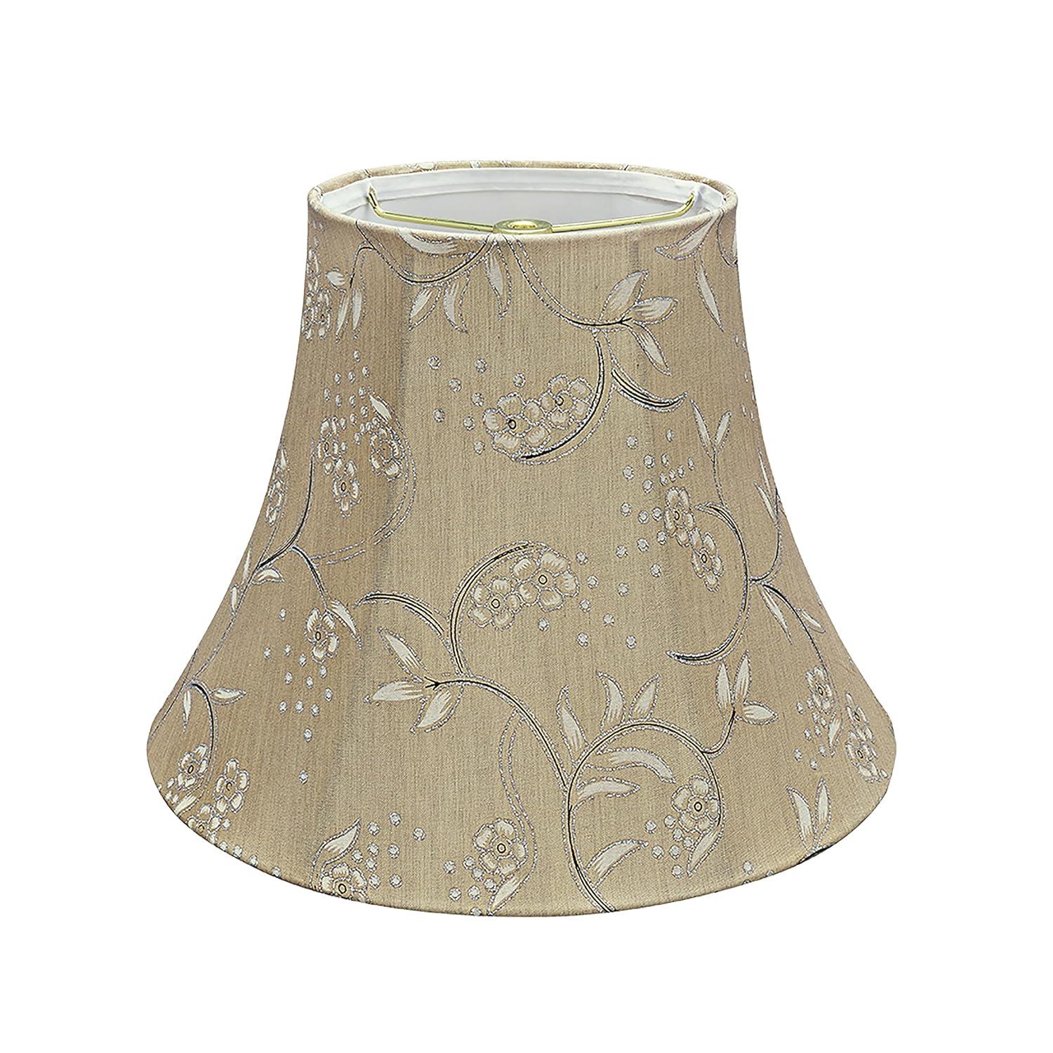 Aspen Creative 30163 Pantalla de Lámpara de Construcción de Araña con Forma de Campana Transicional en Oro Claro, 12" de Ancho (6" x 12" x 9-1/2")
