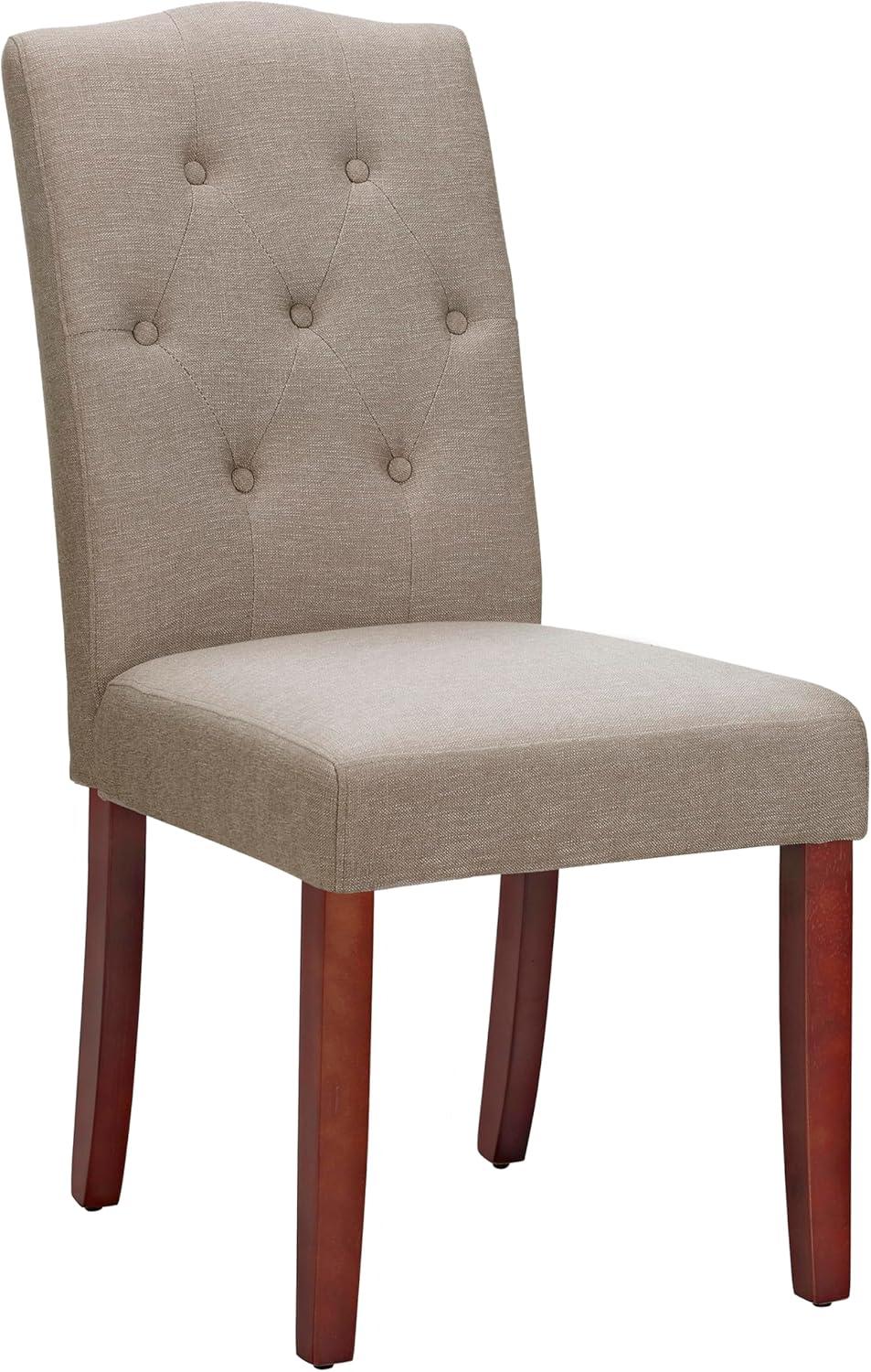 Dorel Living Claudio Tufted Dining or Living Room Accent Chair in Gray