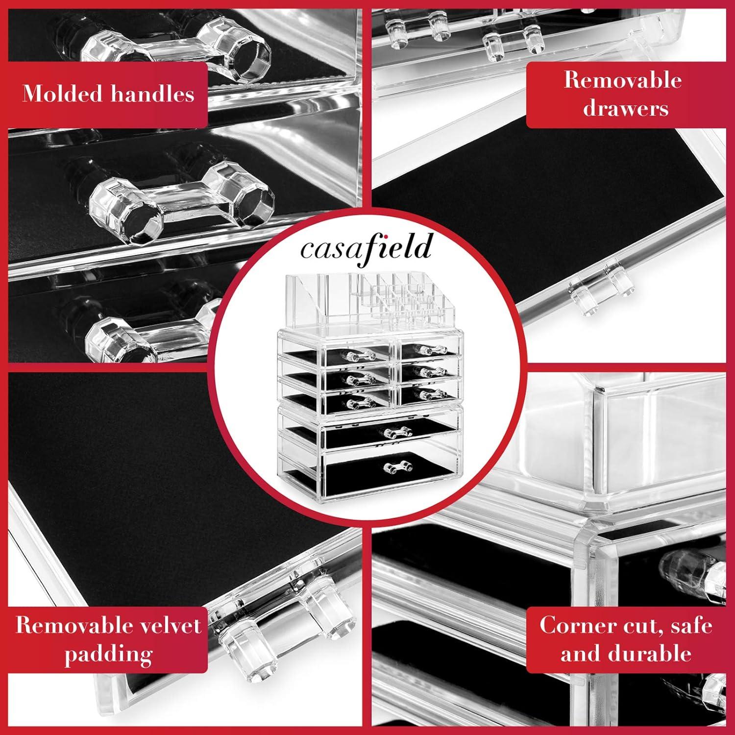 Acrylic 16 Compartment Makeup Organizer