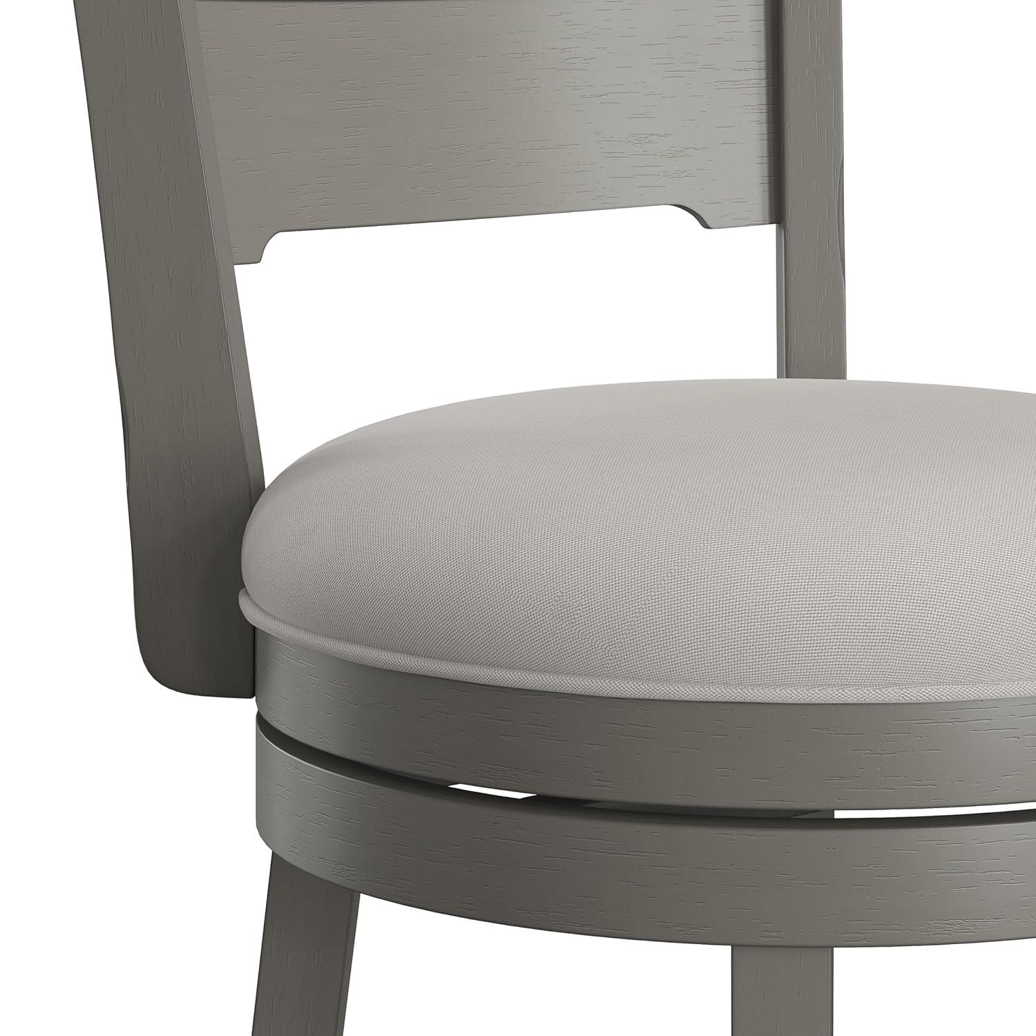 Hillsdale Furniture Clarion Wood Counter Height Swivel Stool, Distressed Gray