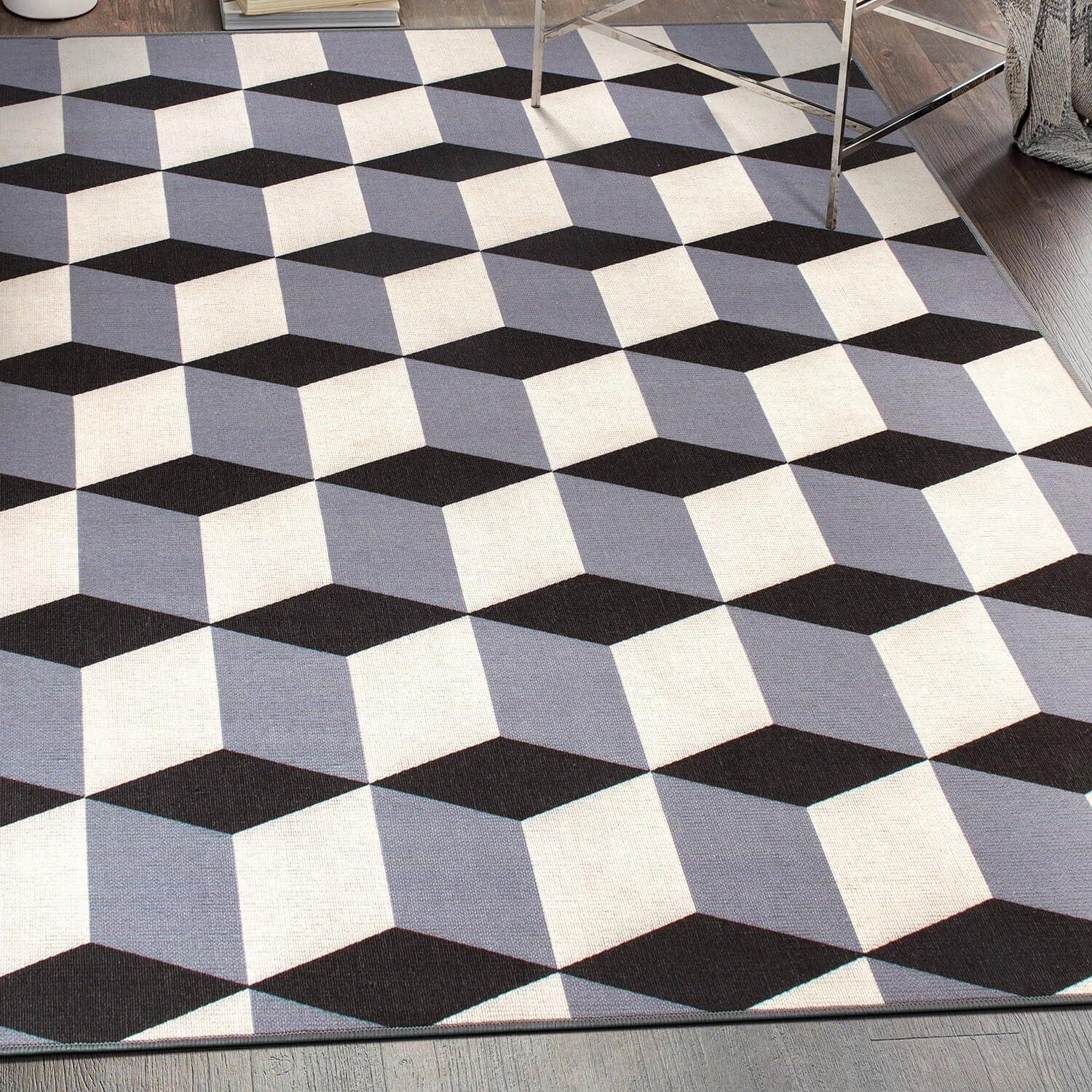 World Rug Gallery Contemporary Geometric Flatweave Indoor/Outdoor Area Rug